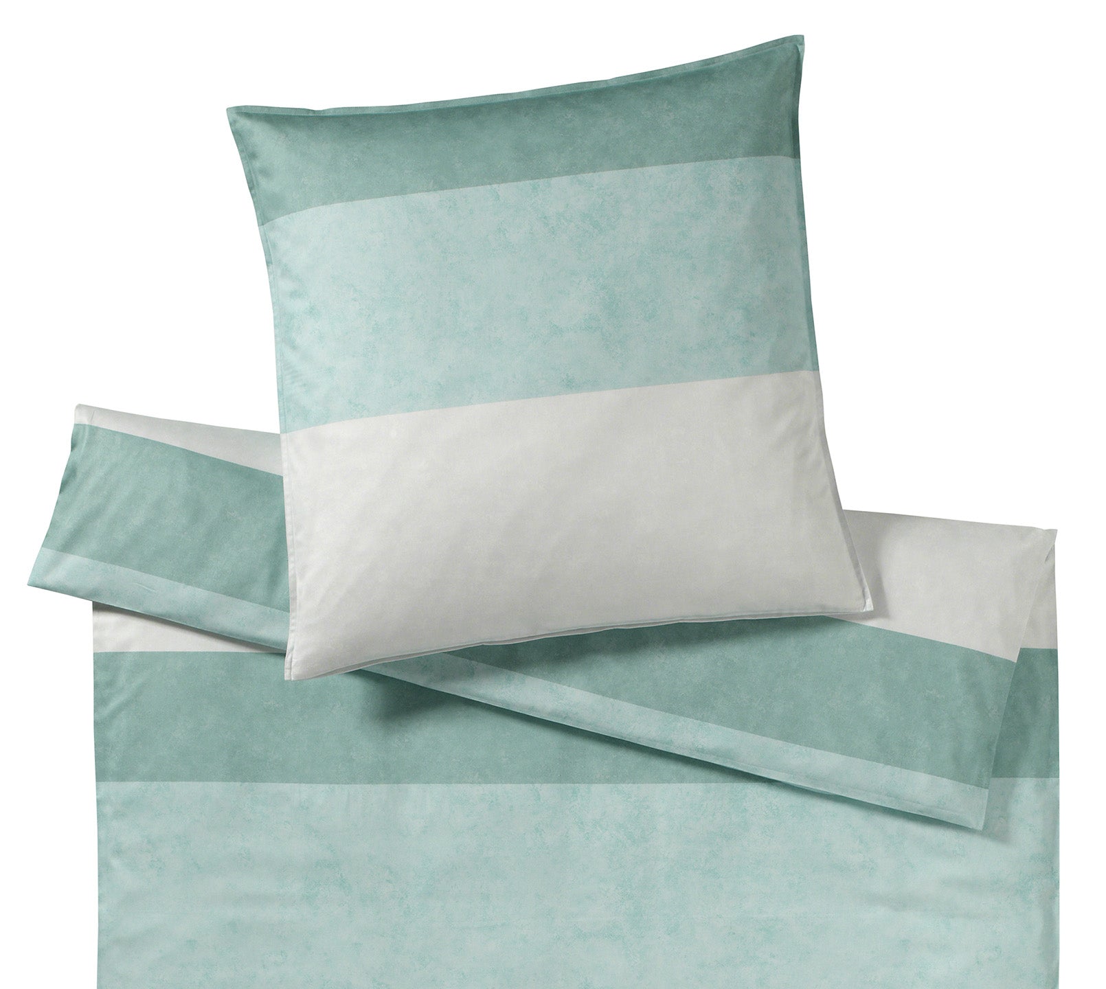 Satin Bettwäsche Riverside Aqua Streifen Freisteller #farbe_Riverside Aqua