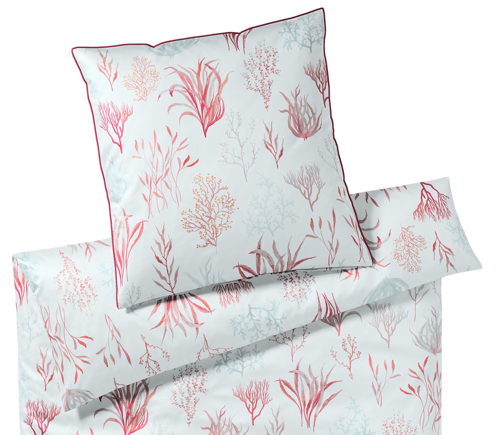Satin Bettwäsche Reef Korallenmotiv Koralle Freisteller #farbe_Koralle
