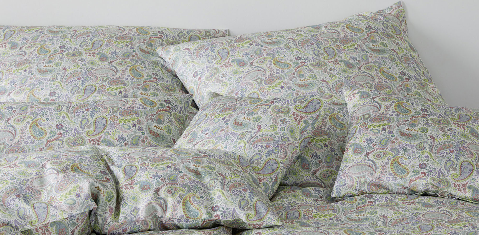 Satin Bettwäsche Fortune Paisley Bunt Schlafzimmer