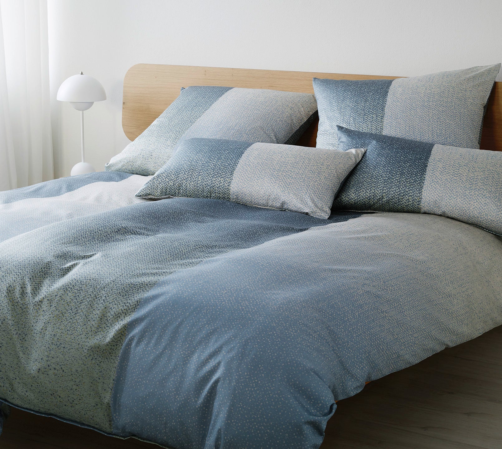 Satin Bettwäsche Match Grün Blau Streifen Schlafzimmer #farbe_Aquagrün
