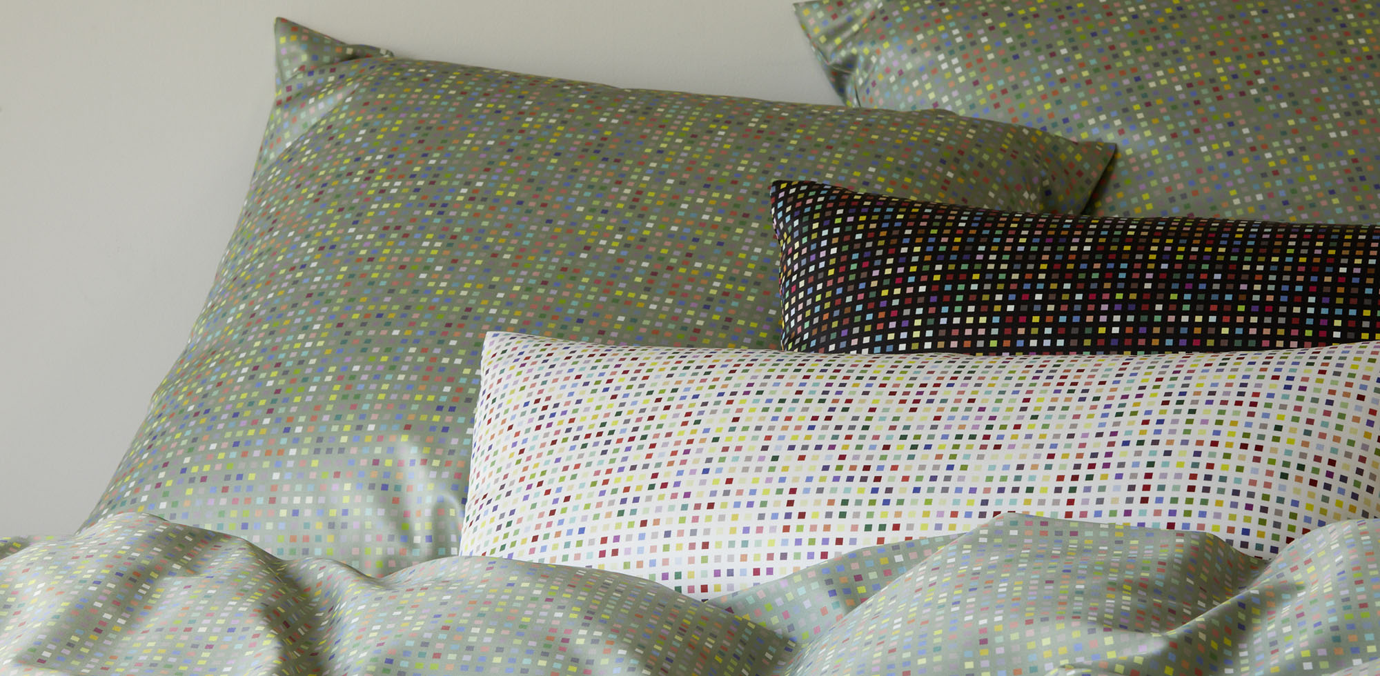 Satin Bettwäsche Pixie Grafikdesign Grün Schlafzimmer