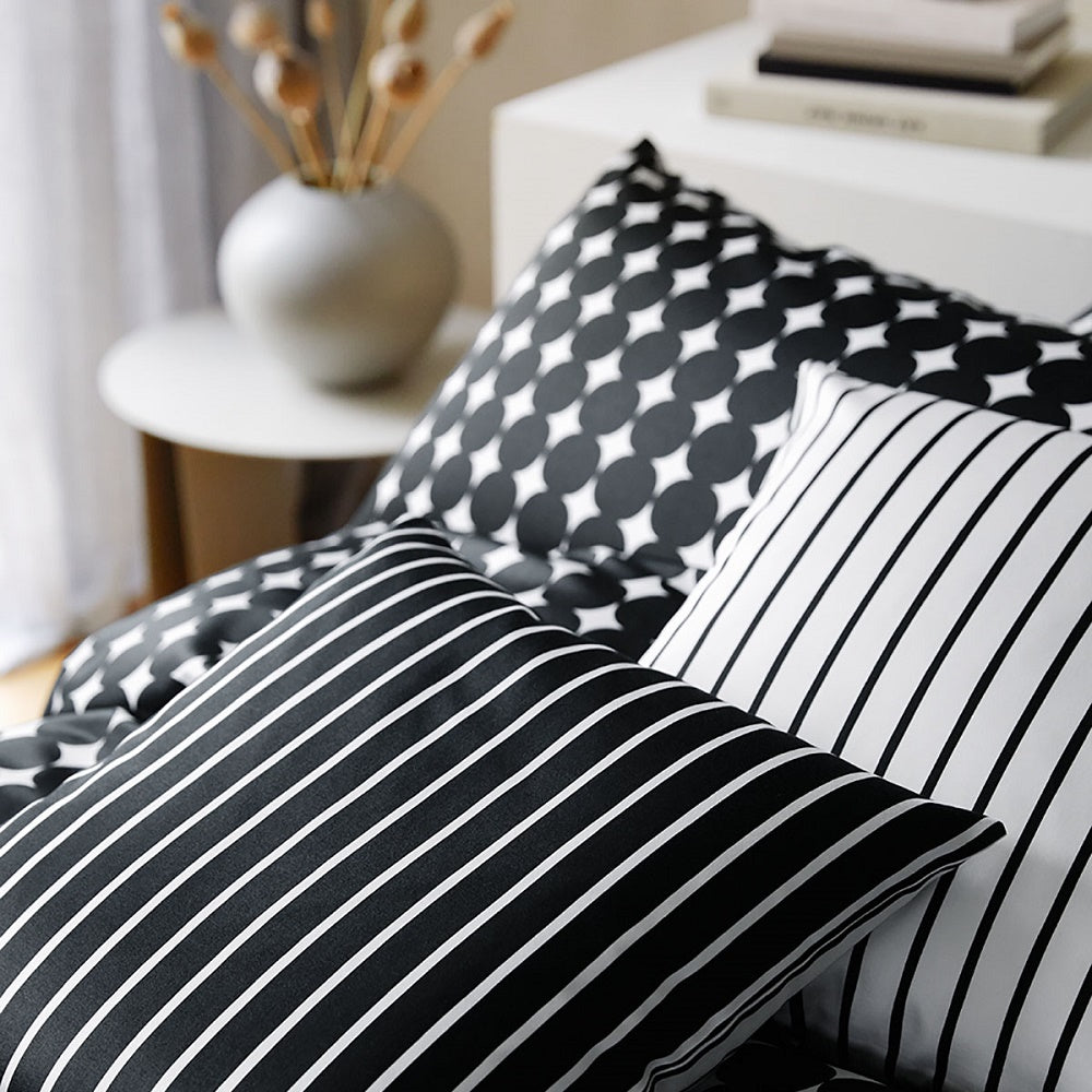 Satin Bettwäsche Lined Bubbles Kissenmix Schlafzimmer