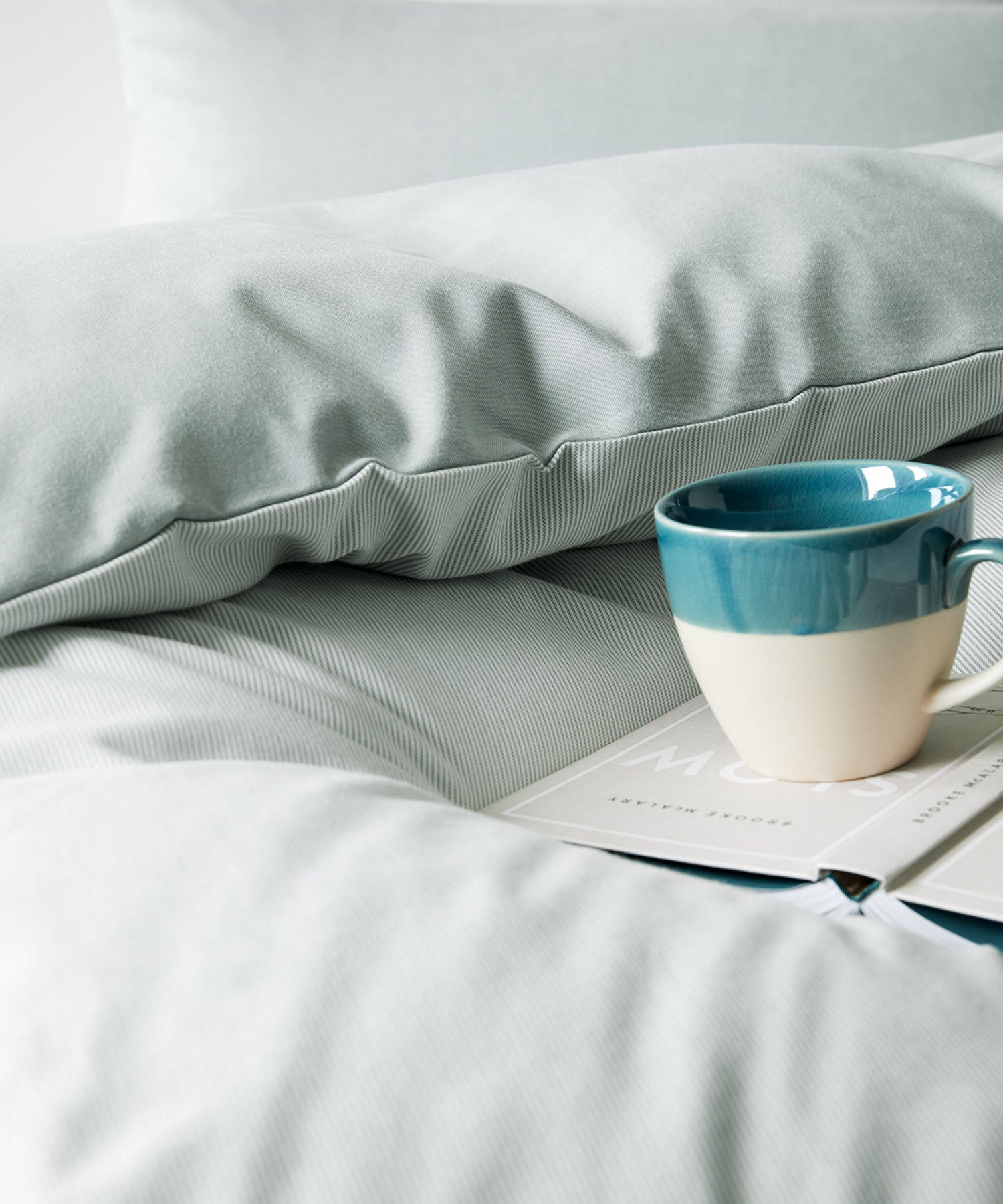 Softflanell Bettwäsche Tender Grün Detail Tasse