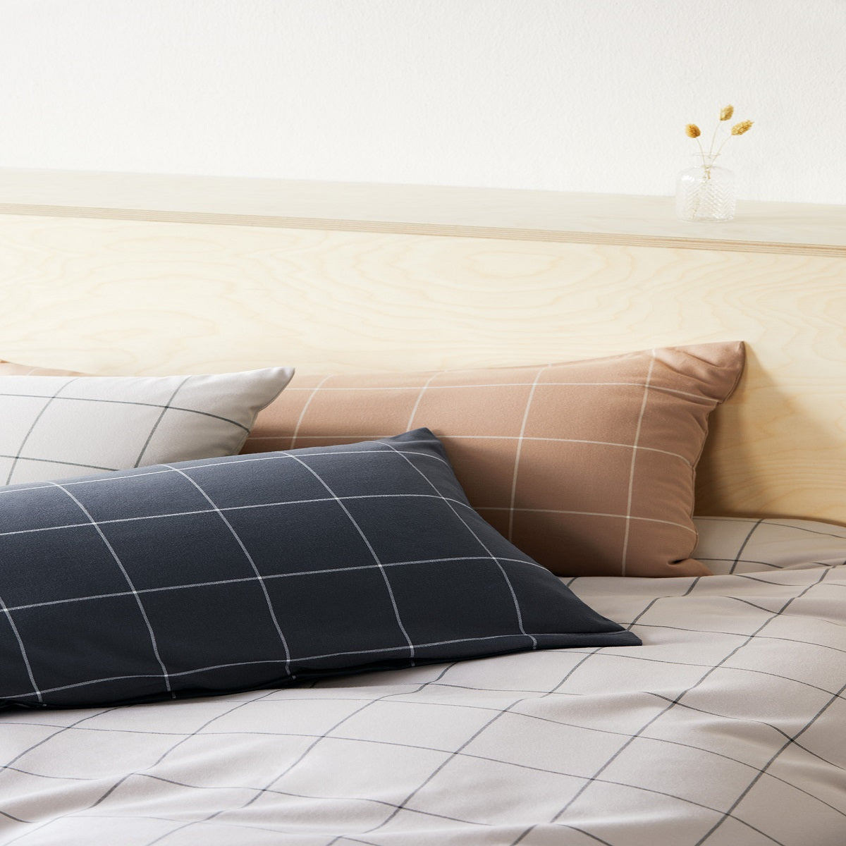Bettwäsche Softflanell Oxford Karo Schlafzimmer
