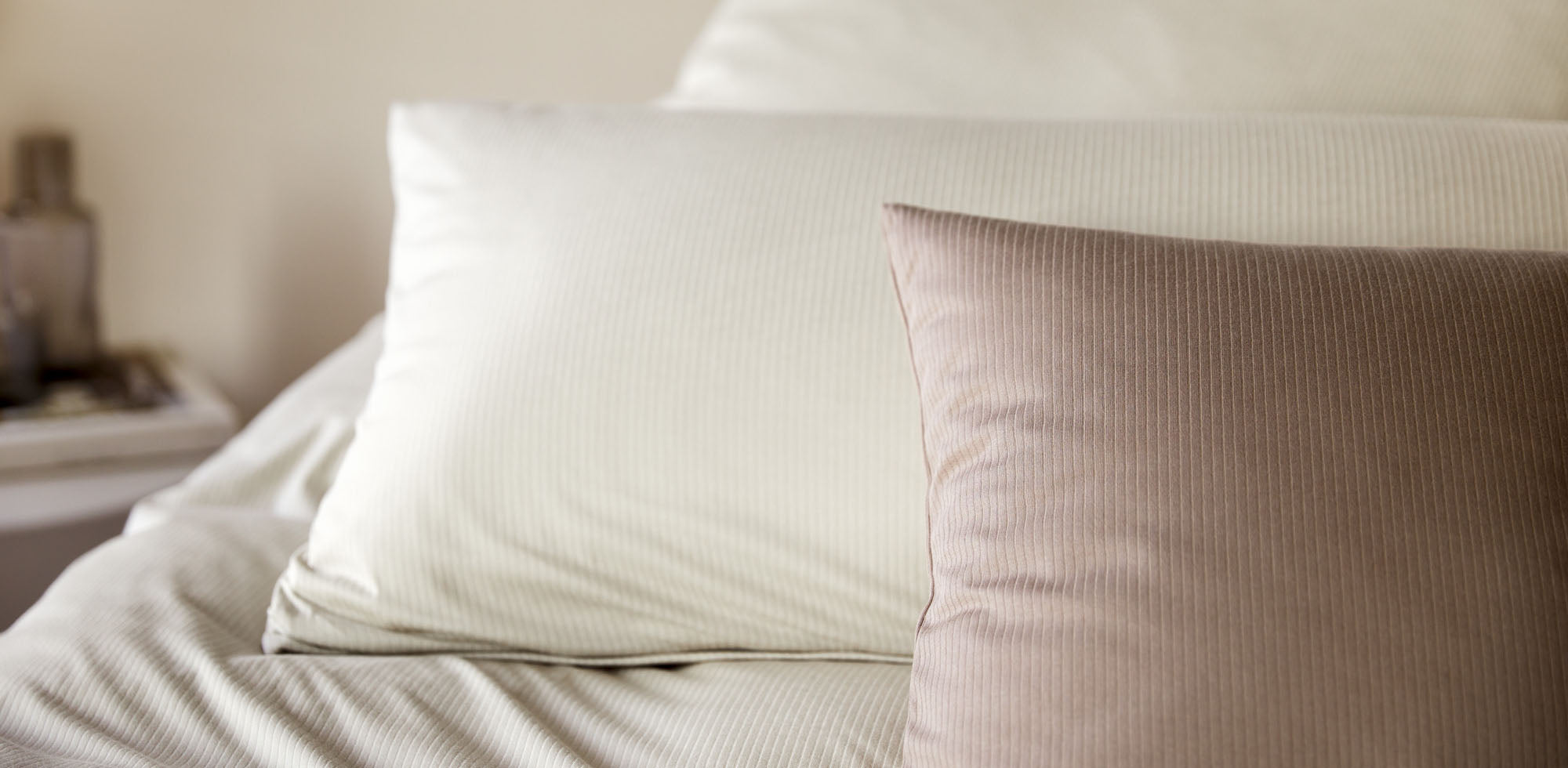 Jersey Bettwäsche Cord Kissenmix Beige Braun