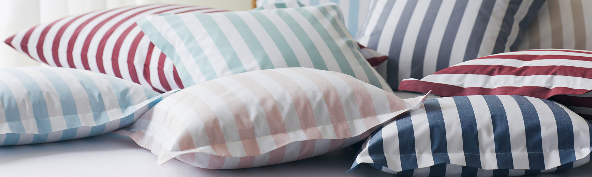 Satin Kissen Lido Streifen Bunt