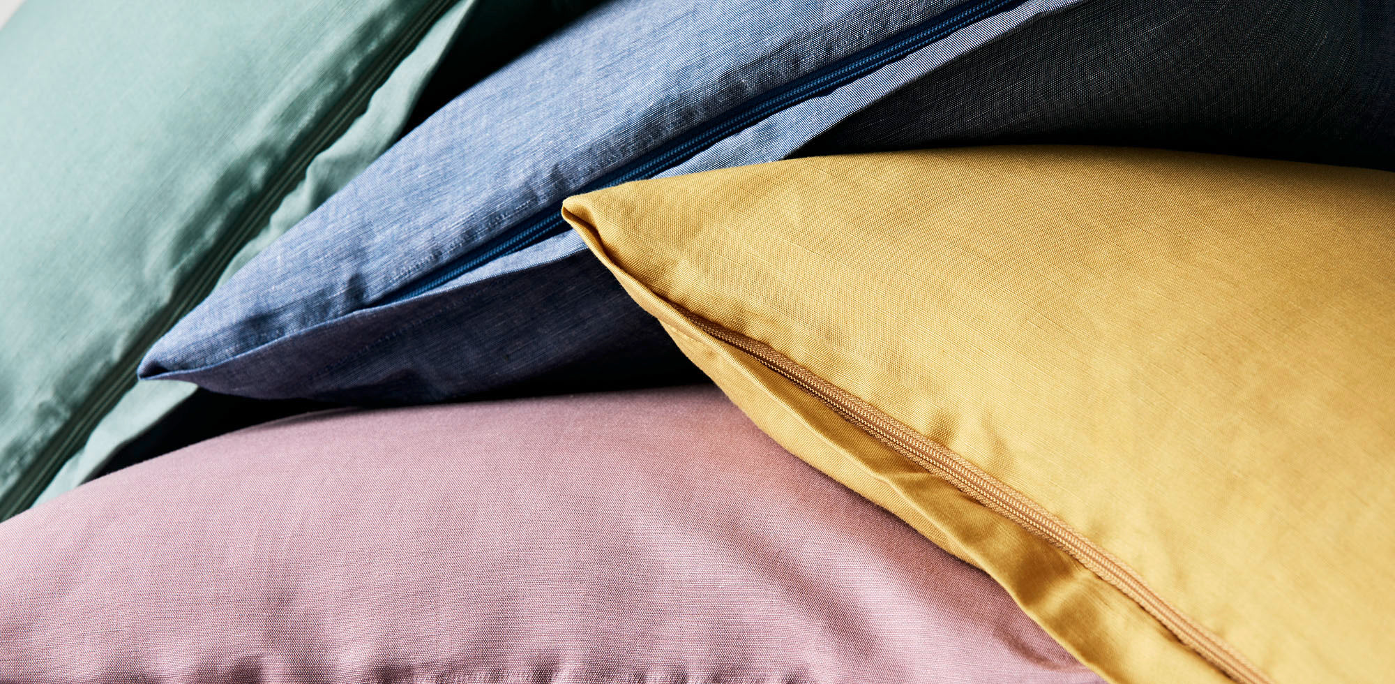 Halbleinen Bettwäsche Breezee Kissen RV Detail Bunt Mix