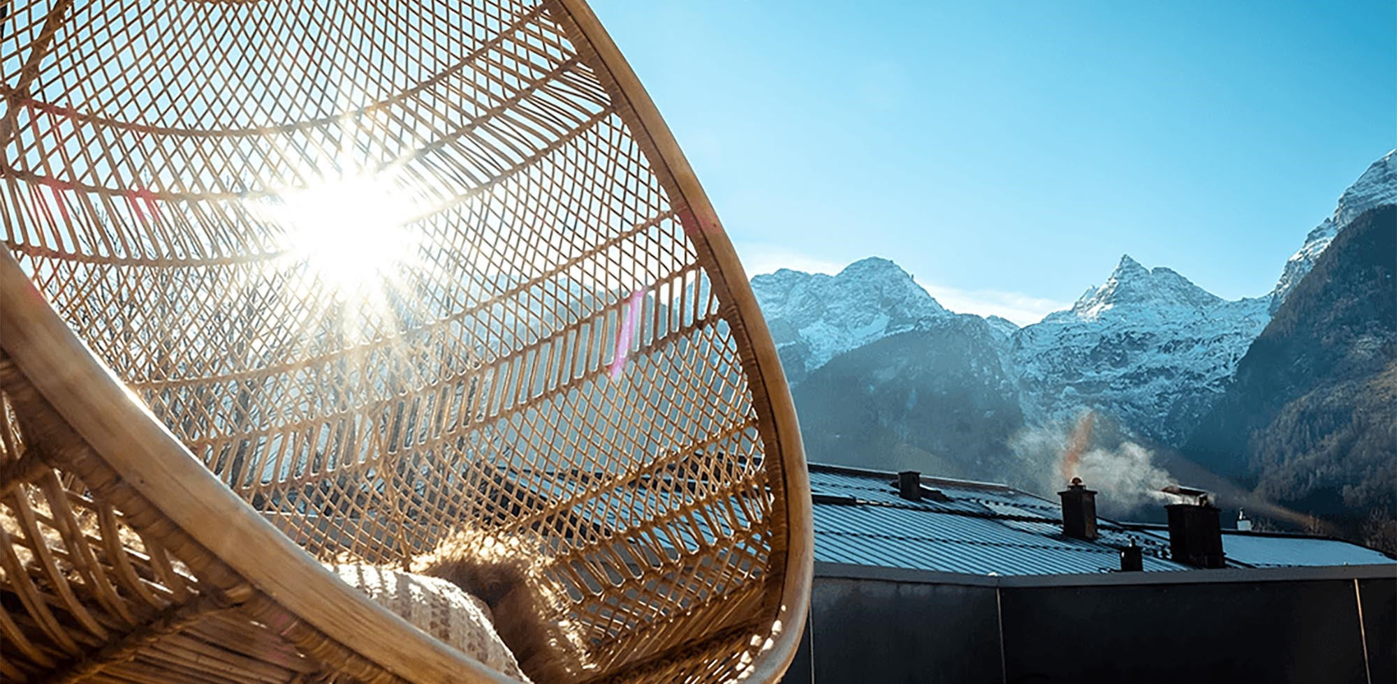 Korbsitz Blick auf Berge Steinerwirt