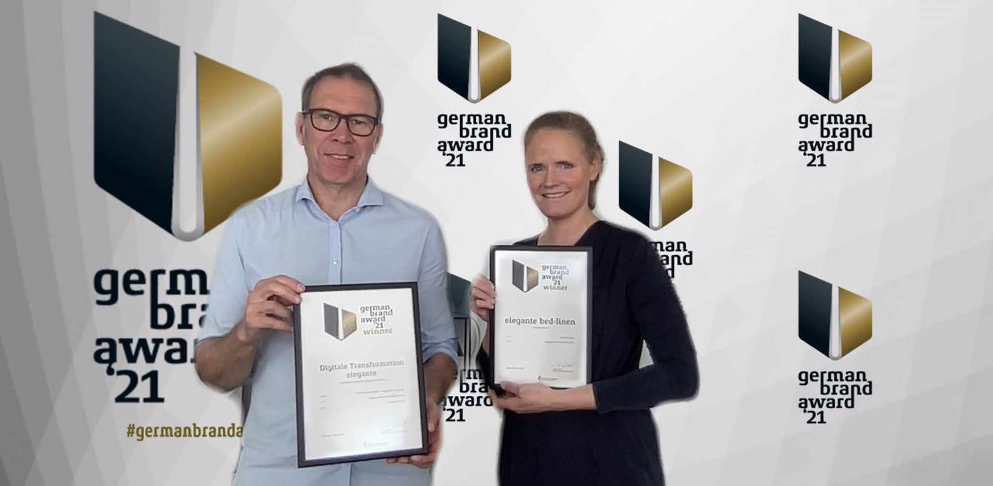 Preisverleihung German Brand Award 2021 Herr Güttler Frau Peperkorn
