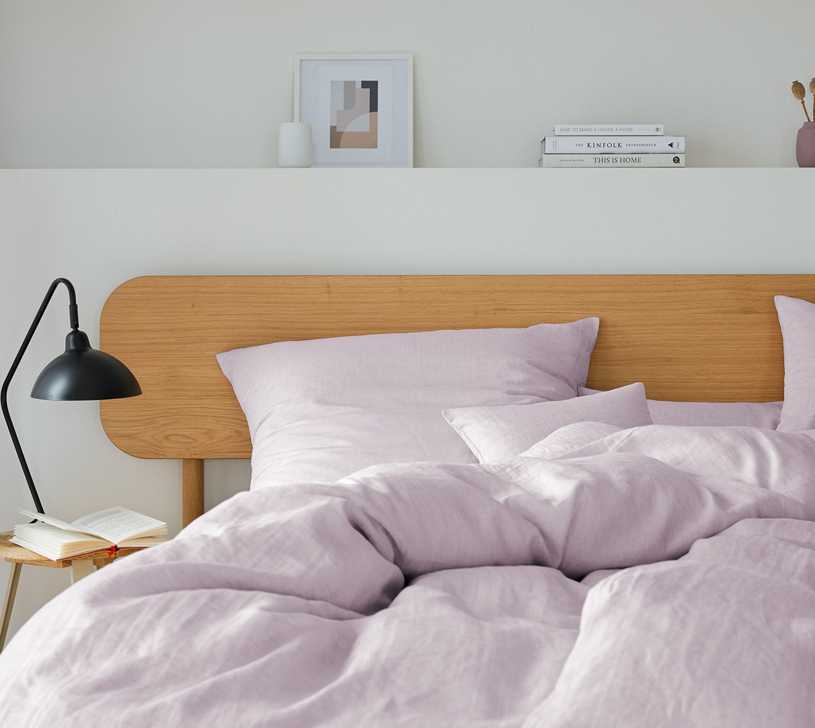 Halbleinen Bettwäsche Breezee in Flieder Schlafzimmer #farbe_Breezee Flieder