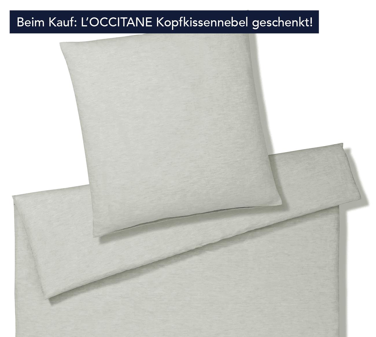 Halbleinen Bettwäsche Breezee in Kreide Grau Freisteller #farbe_Breezee Kreide