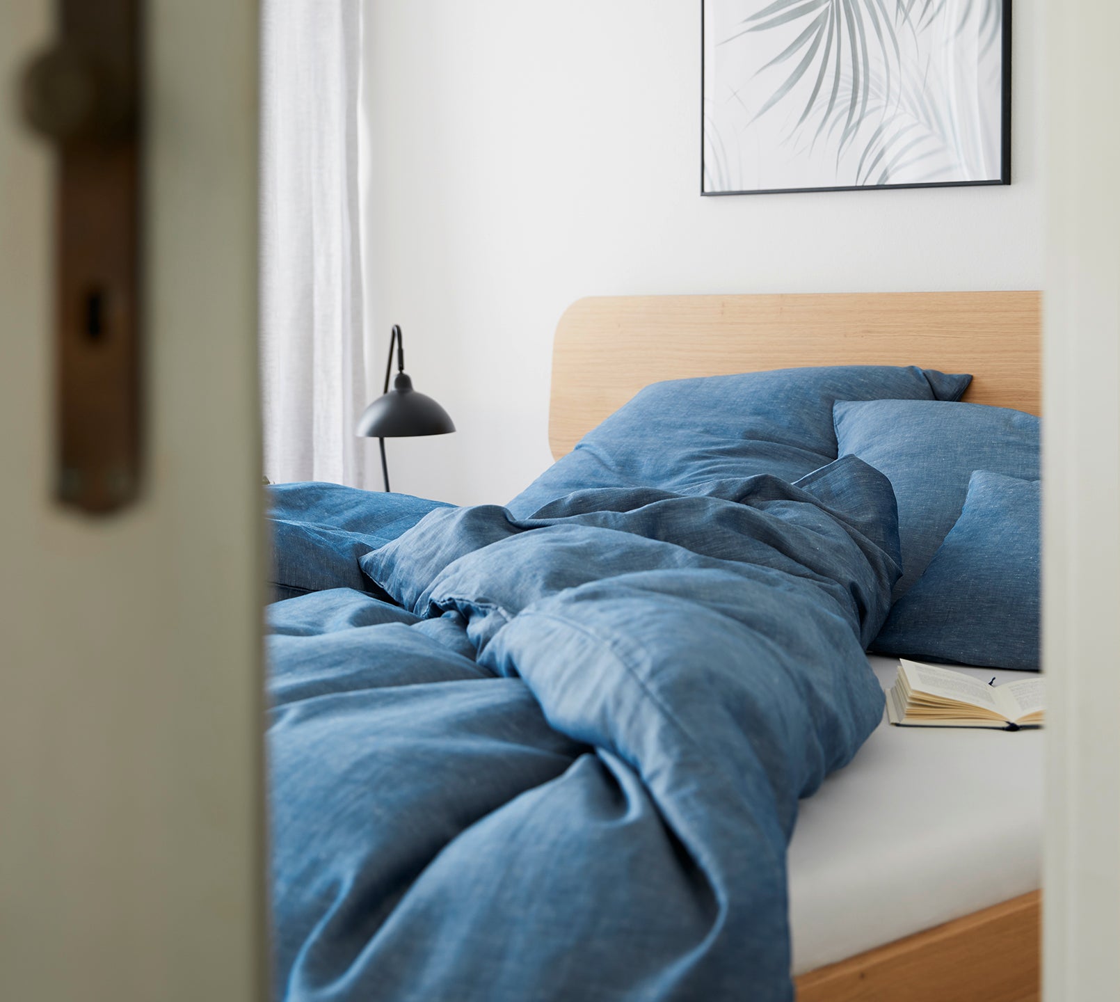 Halbleinen Bettwäsche Breezee in Marine Schlafzimmer 2-2 #farbe_Breezee Marine