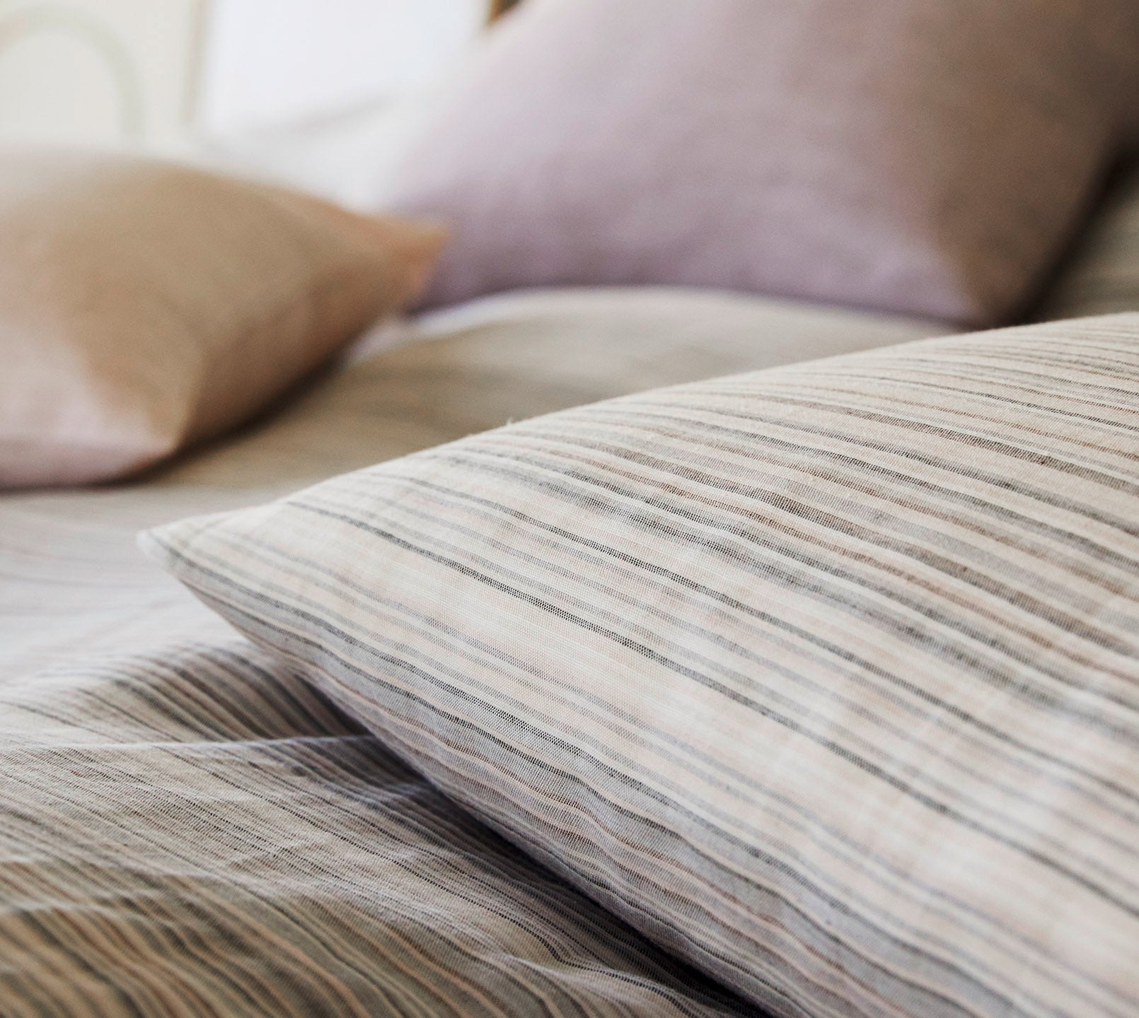 Halbleinen Bettwäsche Humble in Flair Natural Streifen Detail #farbe_Flair Natural