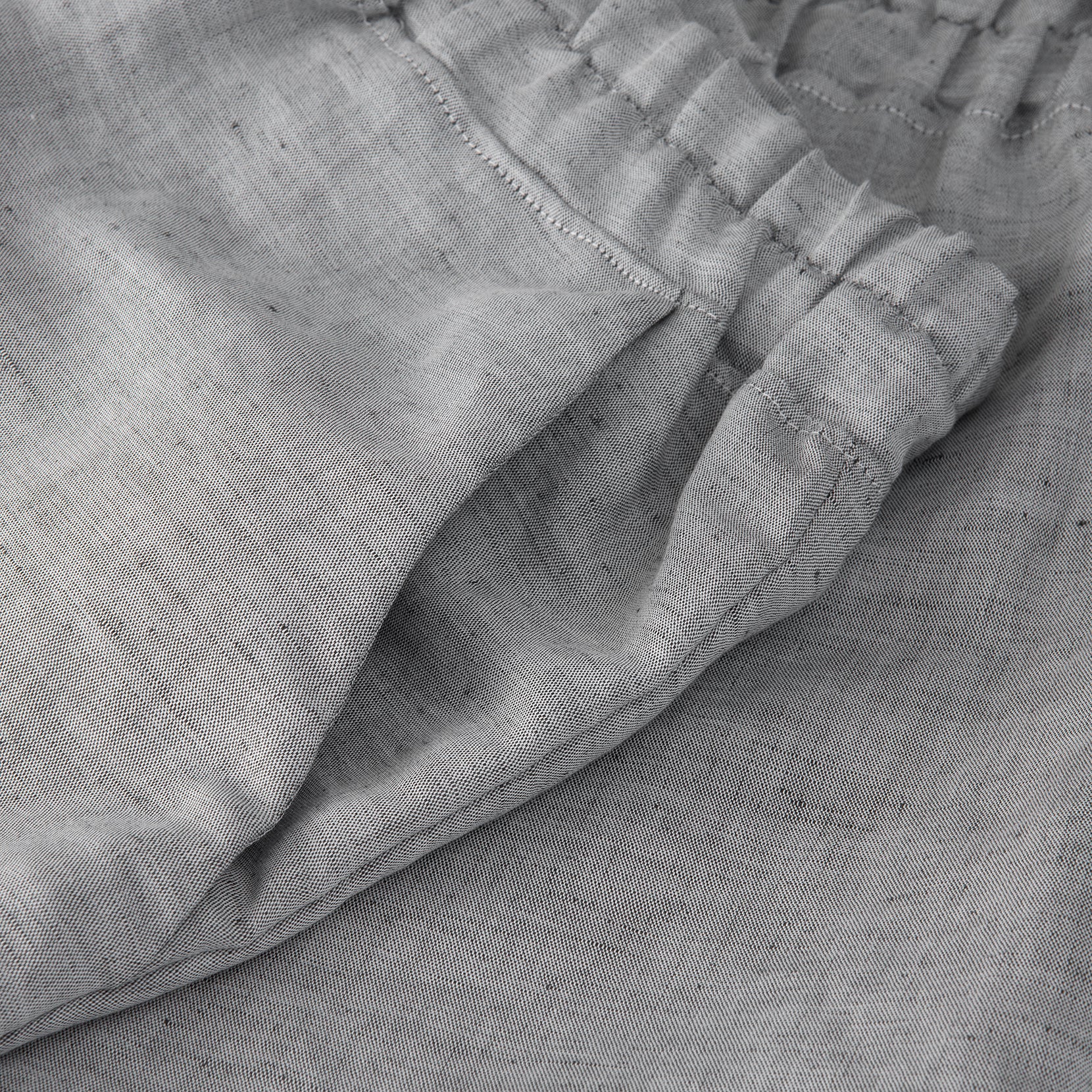 Halbleinen Homewear Pant Long in Dunkelgrau Detail #farbe_Dunkelgrau