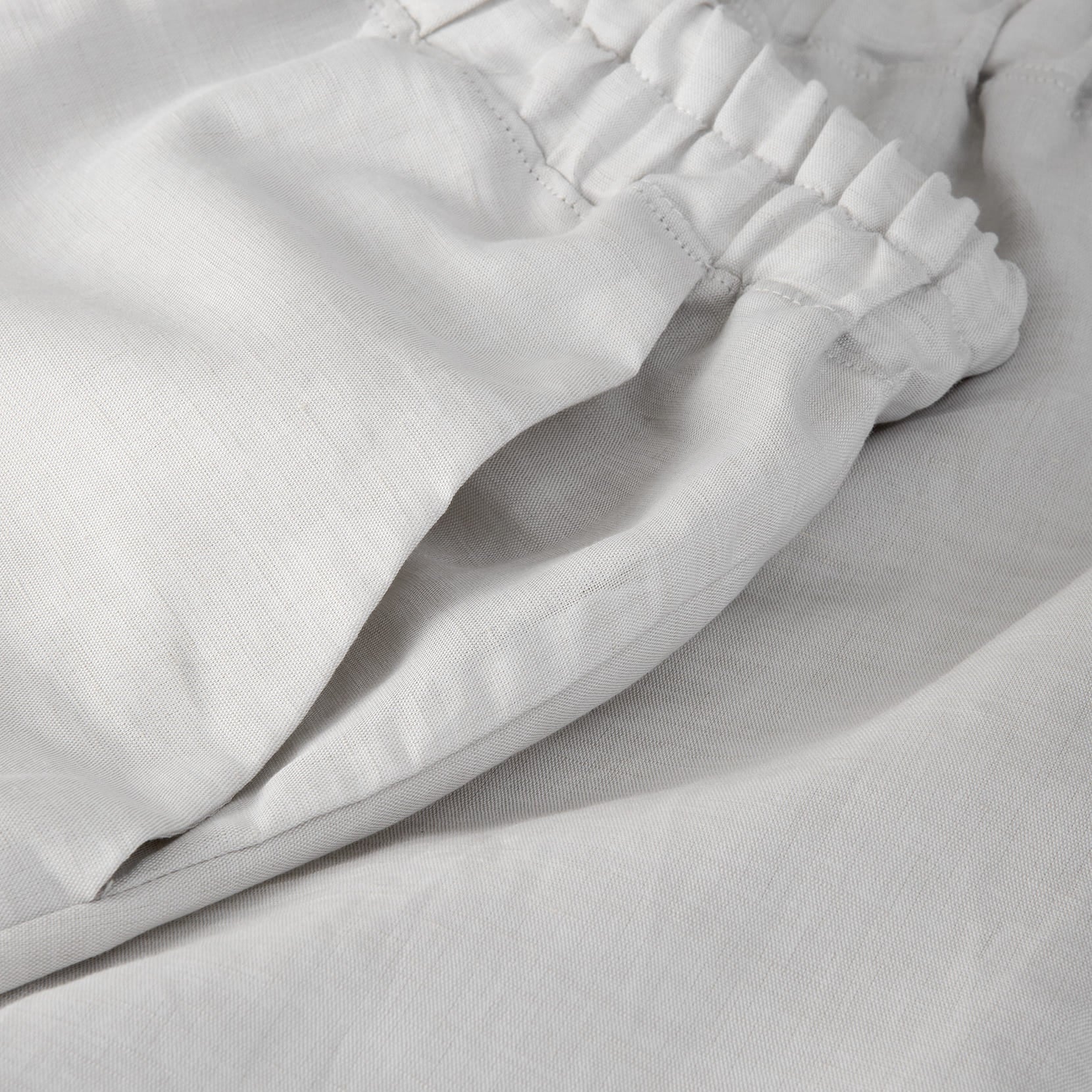 Halbleinen Homewear Pant Long in Kreide Detail #farbe_Pant Long Kreide