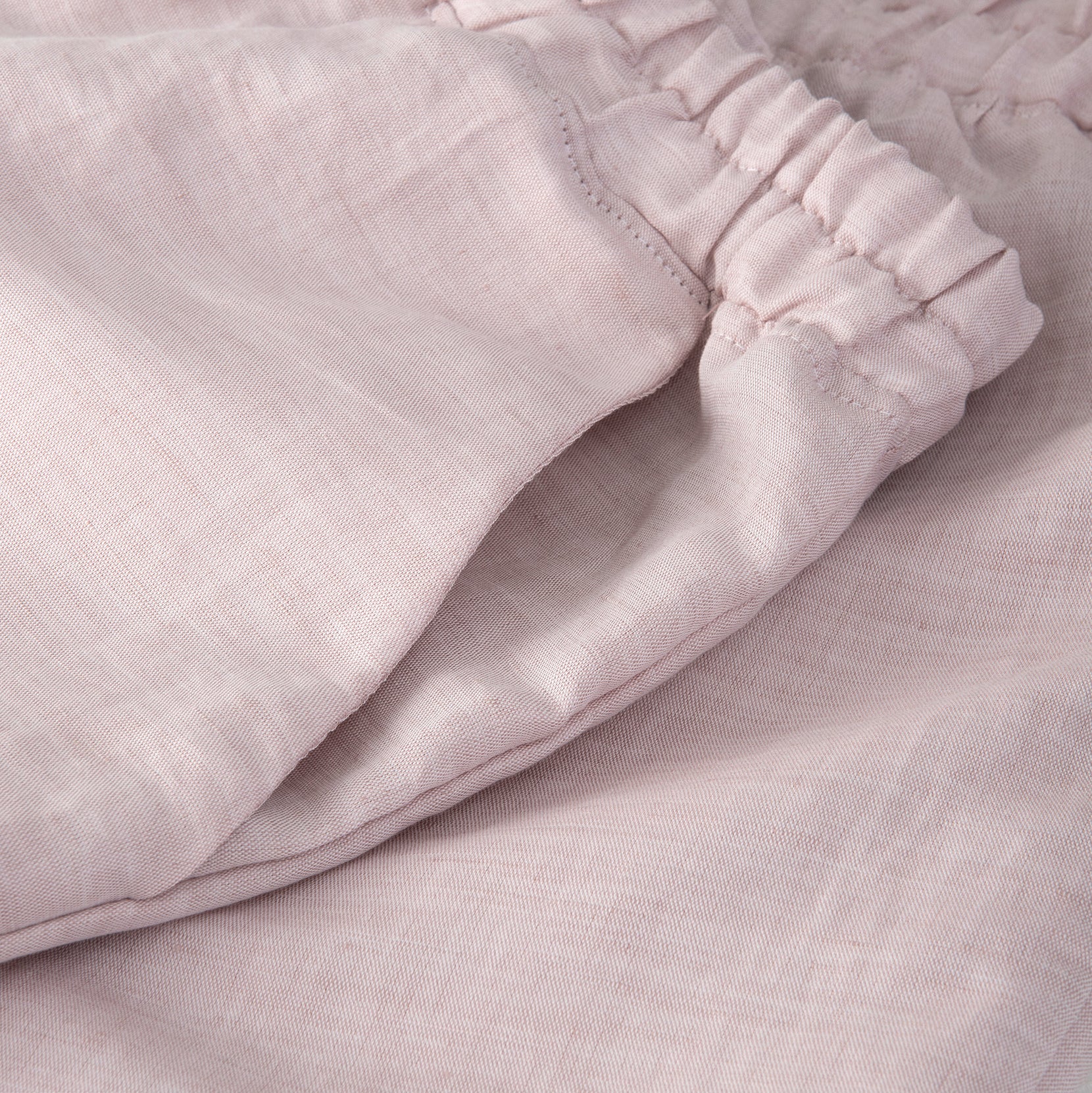 Halbleinen Homewear Pant Long in Rose Detail #farbe_Rosé