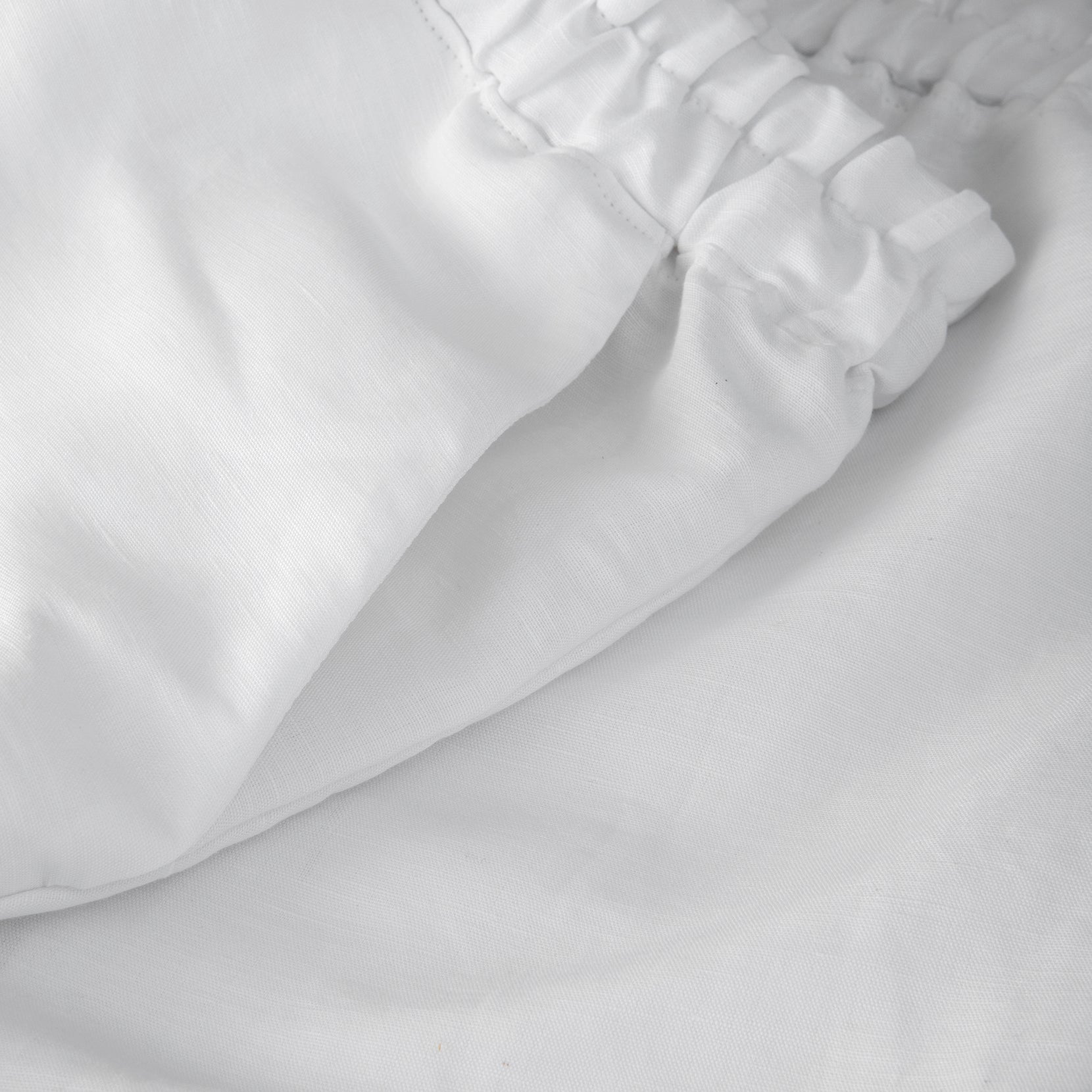Halbleinen Homewear Pant Long in Weiß Detail #farbe_Weiß