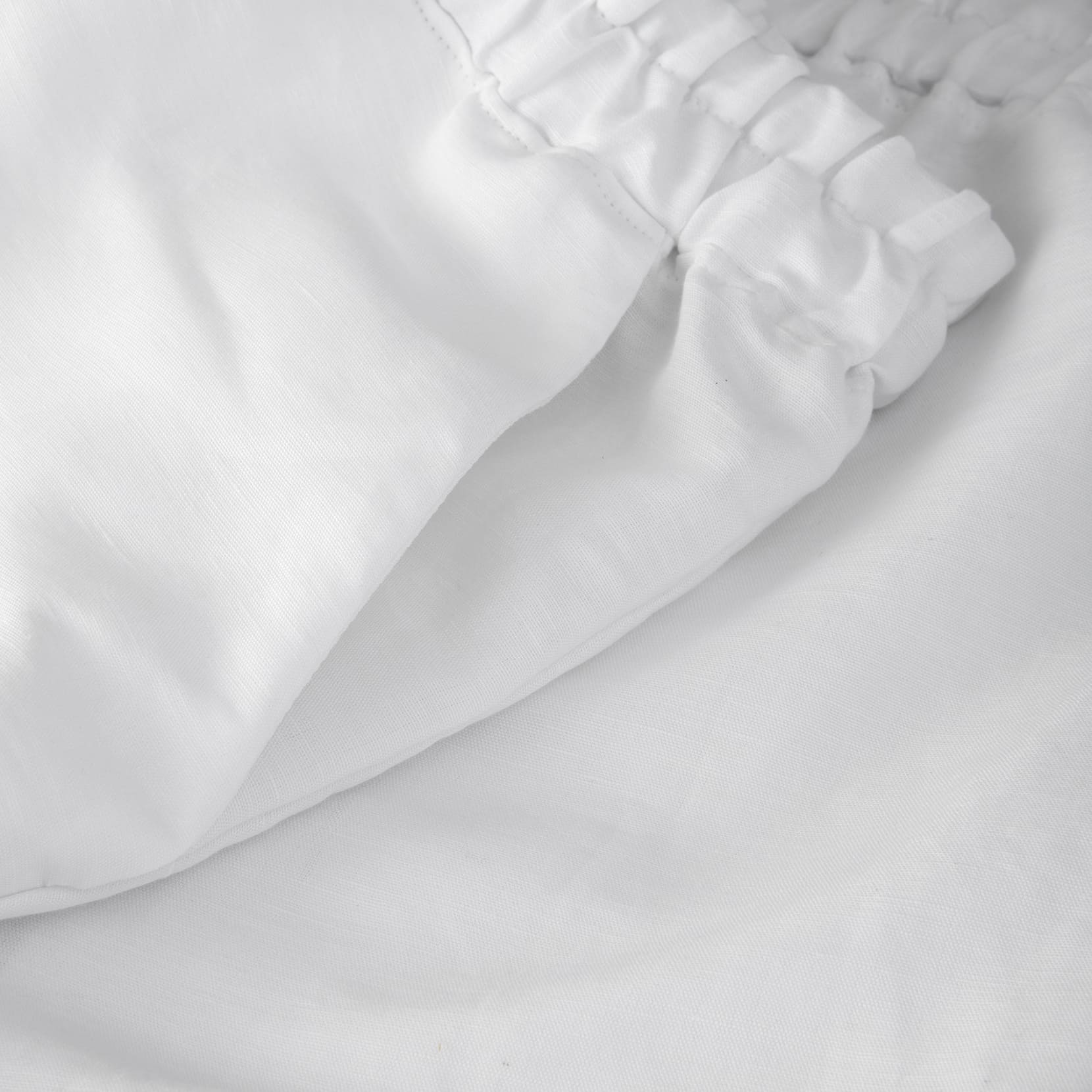 Halbleinen Homewear Pant Long in Weiß Detail #farbe_Pant Long Weiß