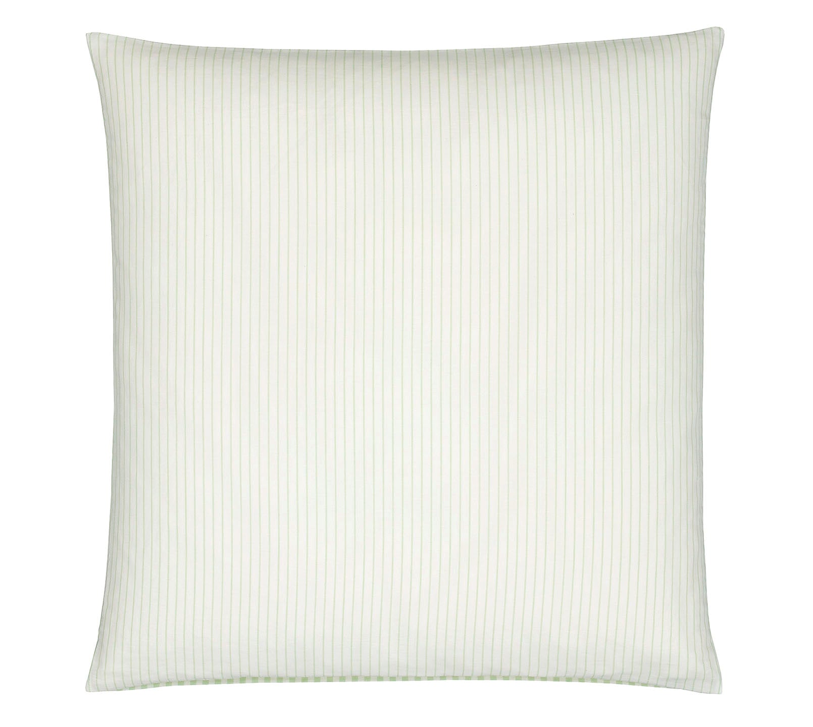 Halbleinen Wende-Bettwäsche Bold in Pastellgrün Uni Streifen Kissen #farbe_Bold Pastellgrün