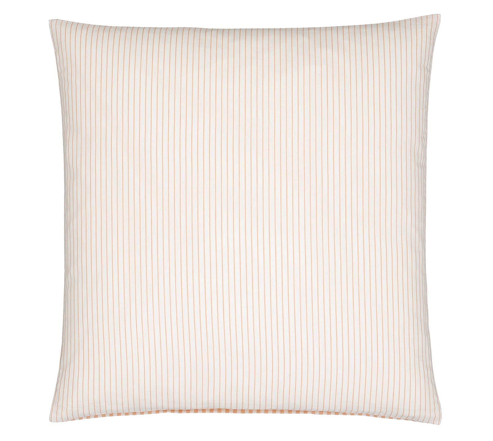 Halbleinen Wende-Bettwäsche Bold in Pfirsich Uni Streifen Kissen #farbe_Bold Pfirsich