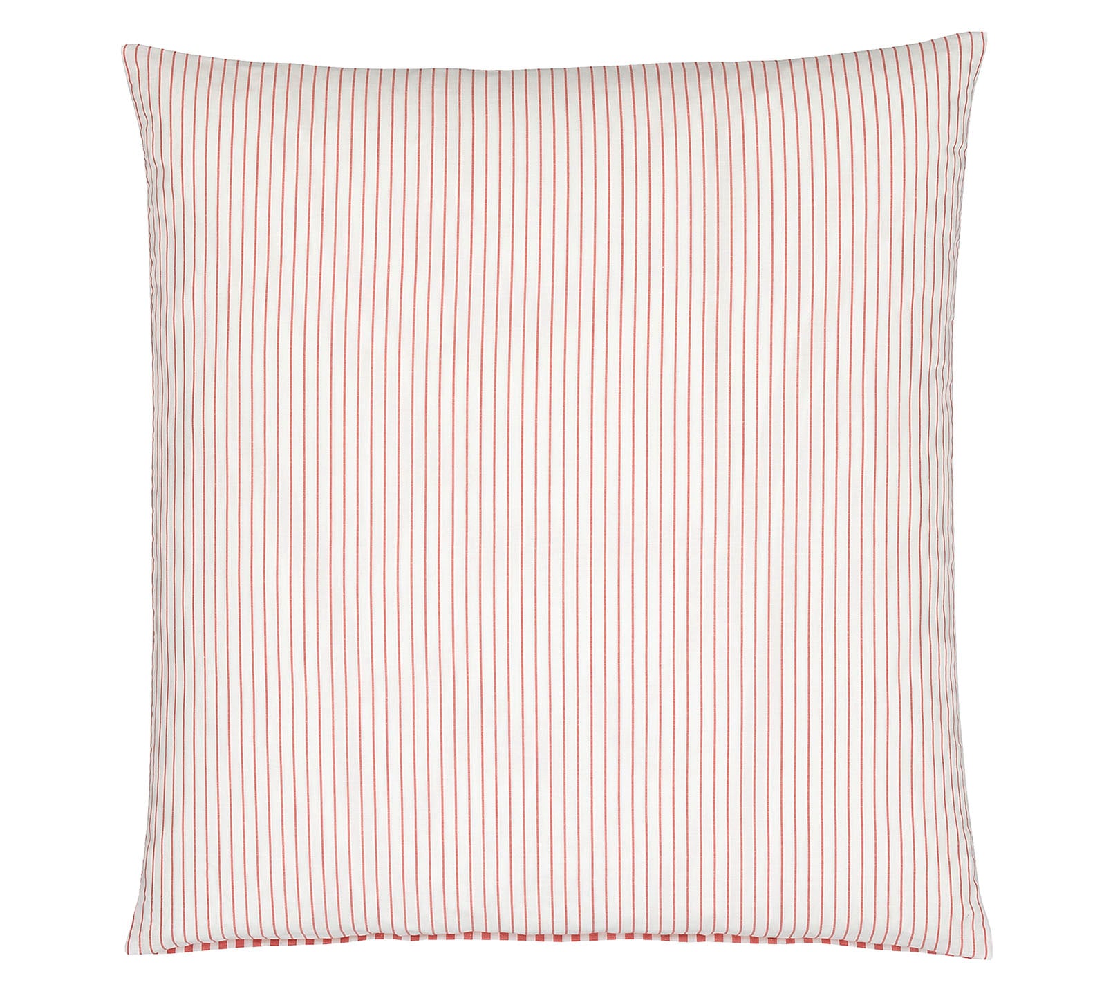 Halbleinen Wende-Bettwäsche Bold in Wassermelone Uni Streifen Kissen #farbe_Bold Wassermelone