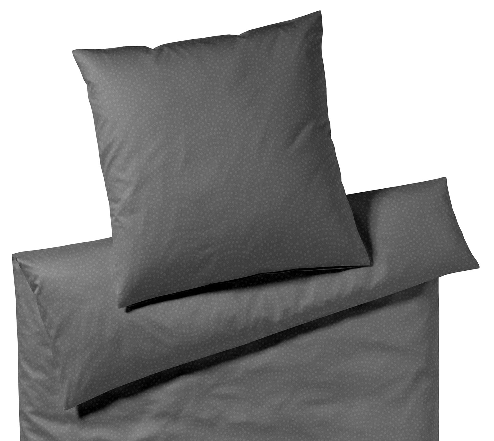 Jacquard Bettwäsche Air in Grau Punkte Freisteller #farbe_Graphit
