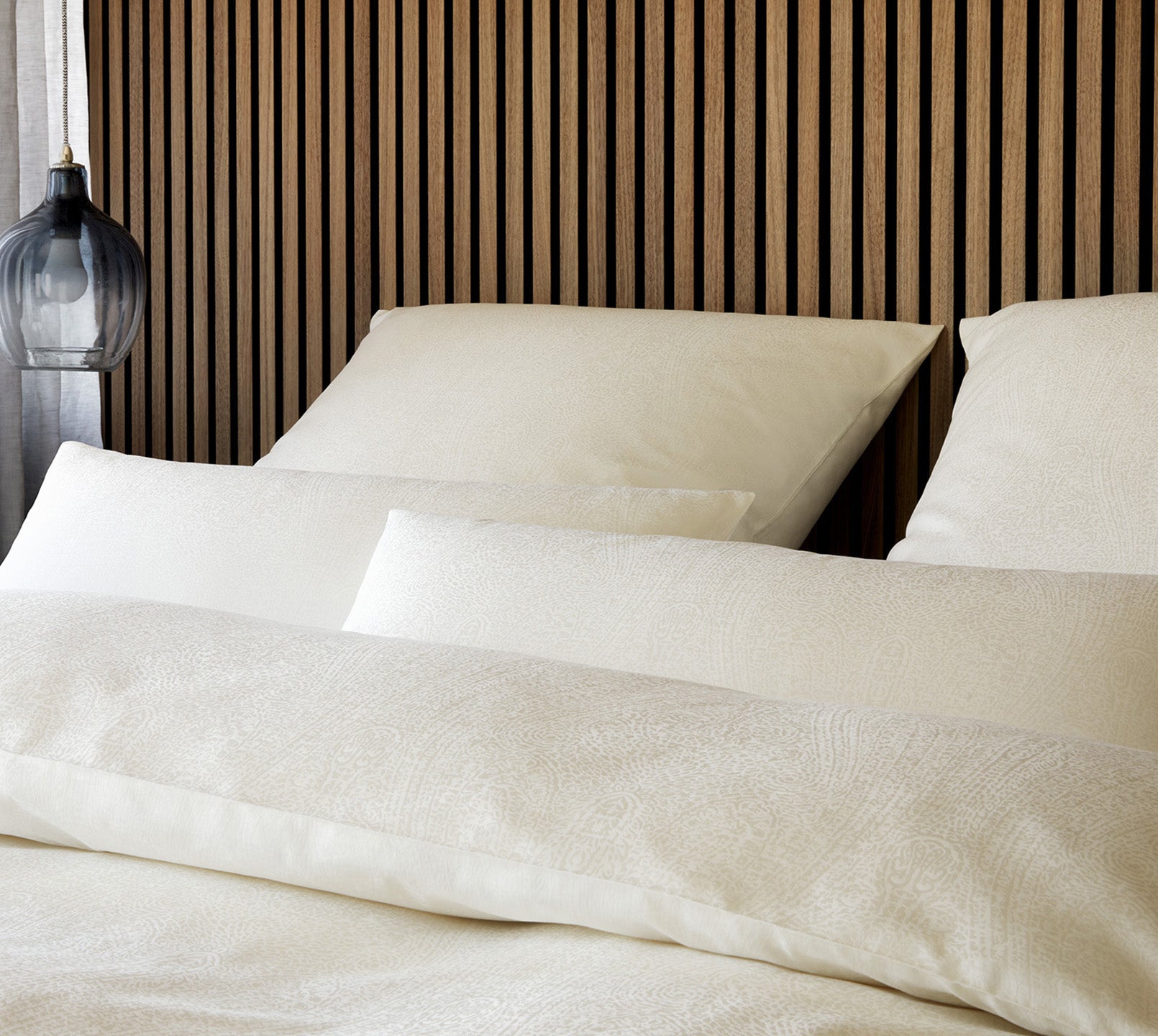 Jacquard Bettwaesche Paisley in Creme Paisley Schlafzimmer #farbe_Creme