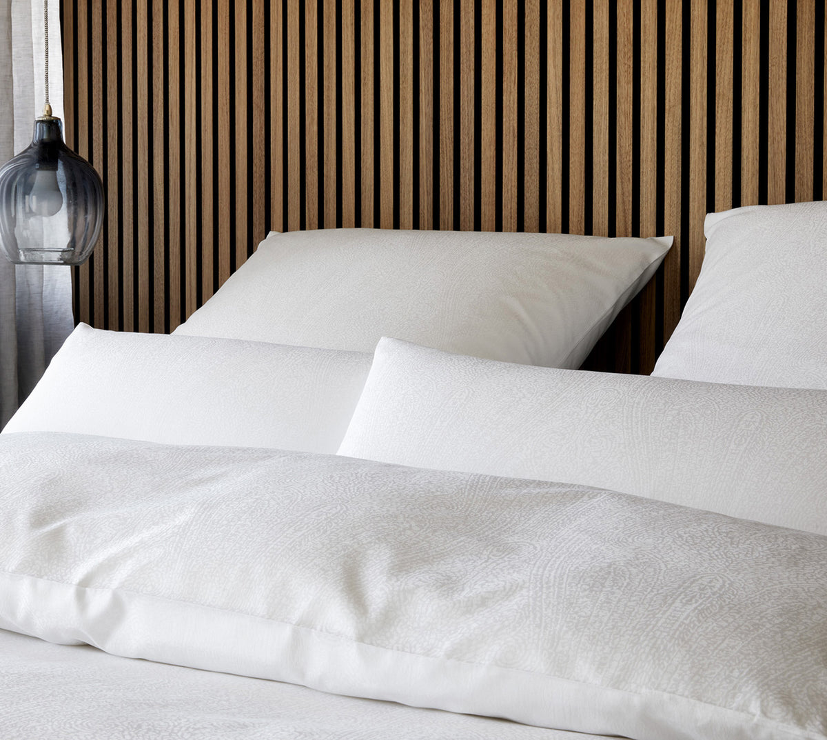 Jacquard Bettwaesche Paisley in Weiss Paisley Schlafzimmer #Farbe_Weiß