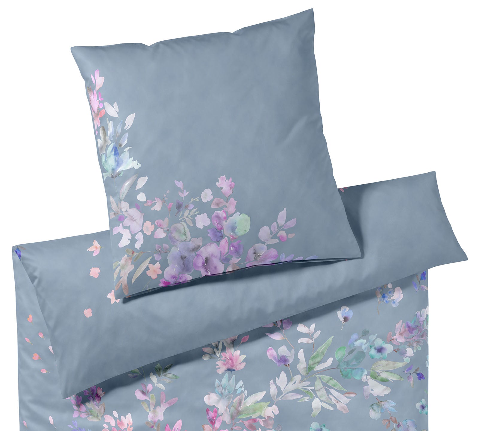 Jersey Bettwaesche Amazing Jersey in Rauchblau Blumen Freisteller #farbe_Rauchblau