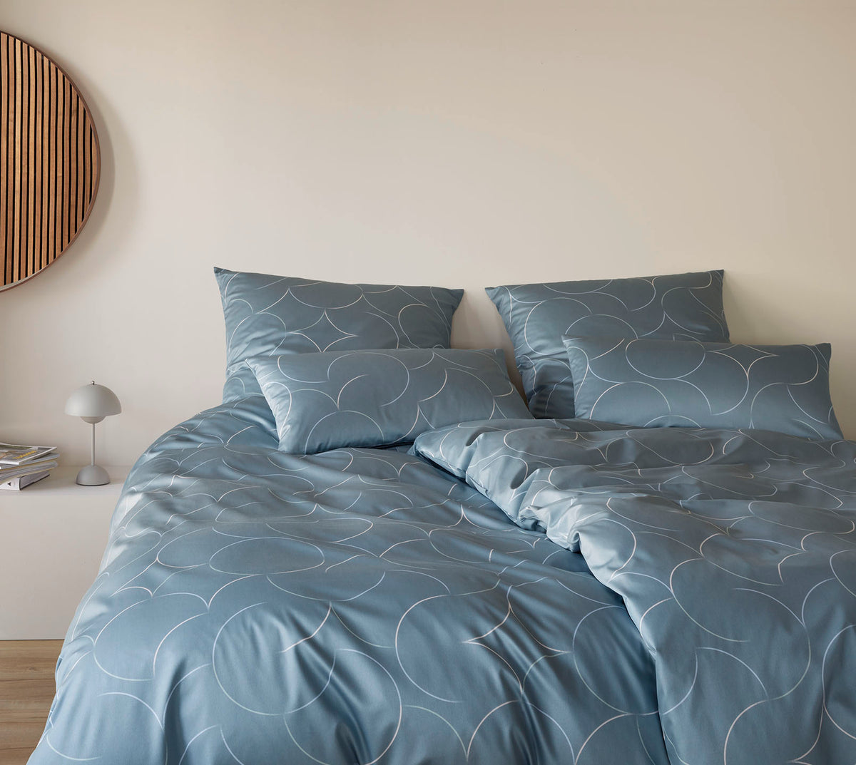 Jersey Bettwäsche Circus Jersey in Salbei Kreise Schlafzimmer #farbe_Circus Jersey Salbei