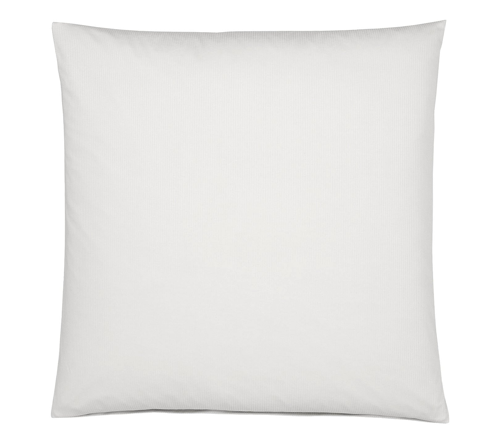 Jersey Bettwäsche Cord Jersey in Weiß Uni-Struktur Kissen #farbe_Cord Jersey Weiß