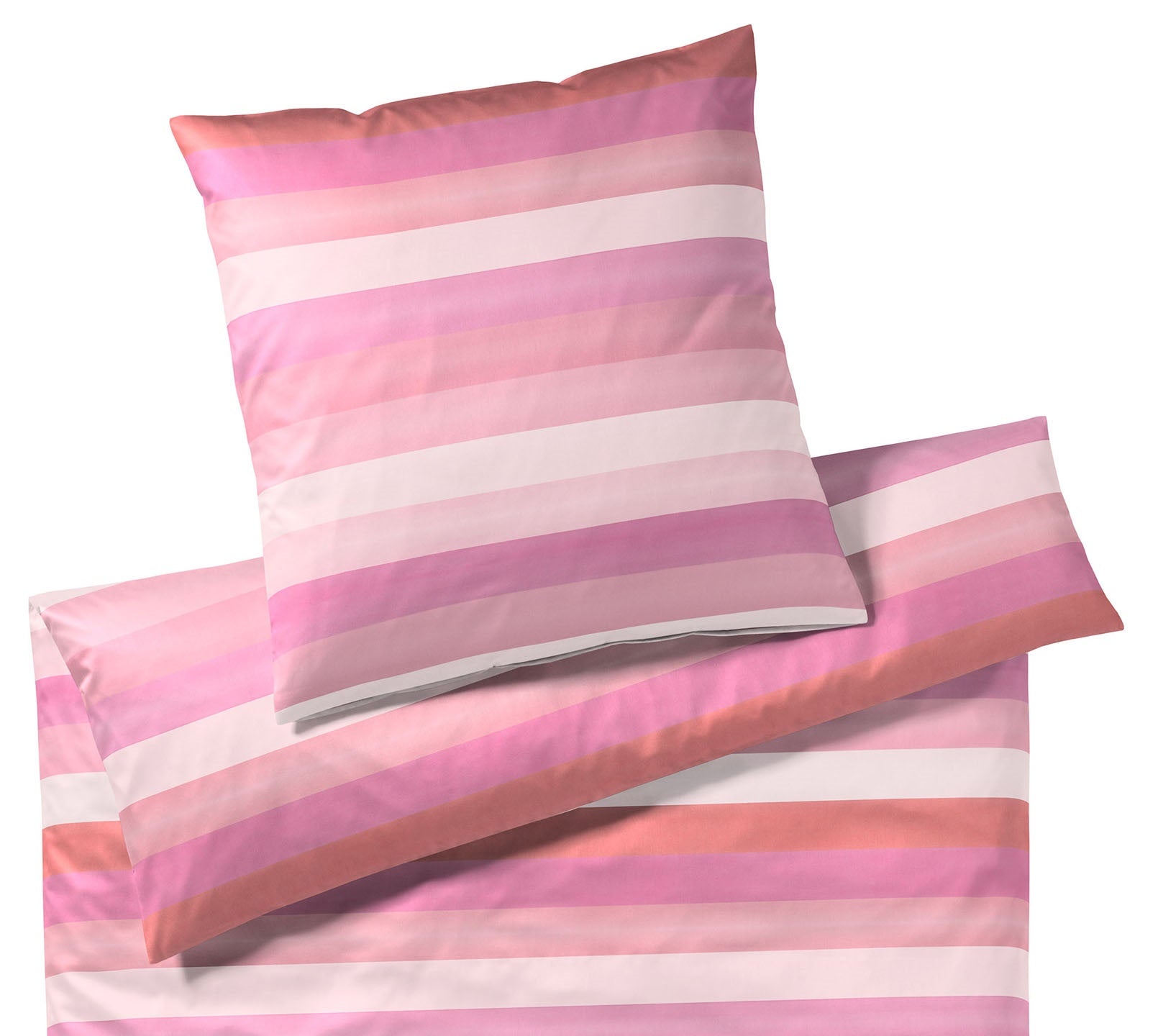 Jersey Bettwäsche Fresh in Pink Streifen Freisteller #farbe_Fresh Pink