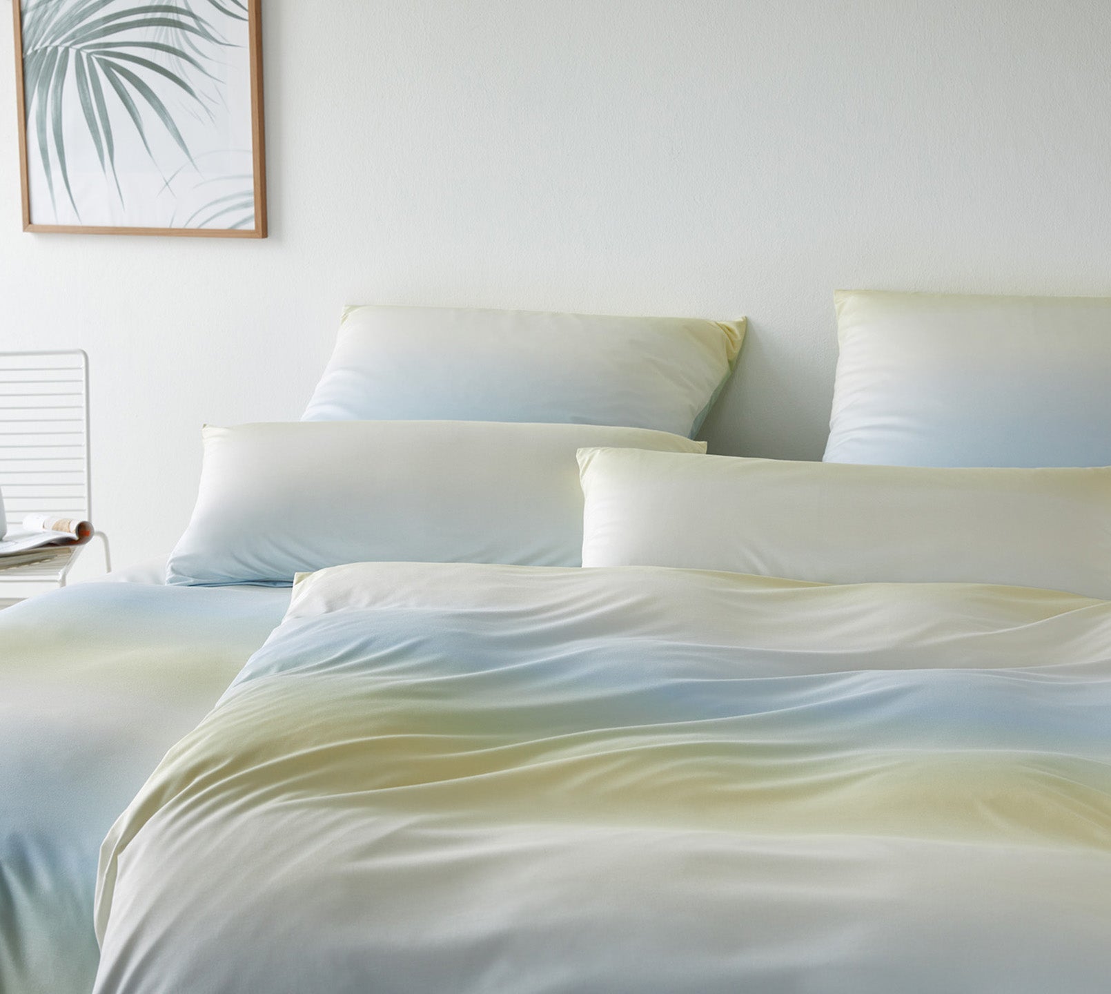 Jersey Bettwäsche Hazy Jersey in Zitrone Streifen Schlafzimmer #farbe_Zitrone