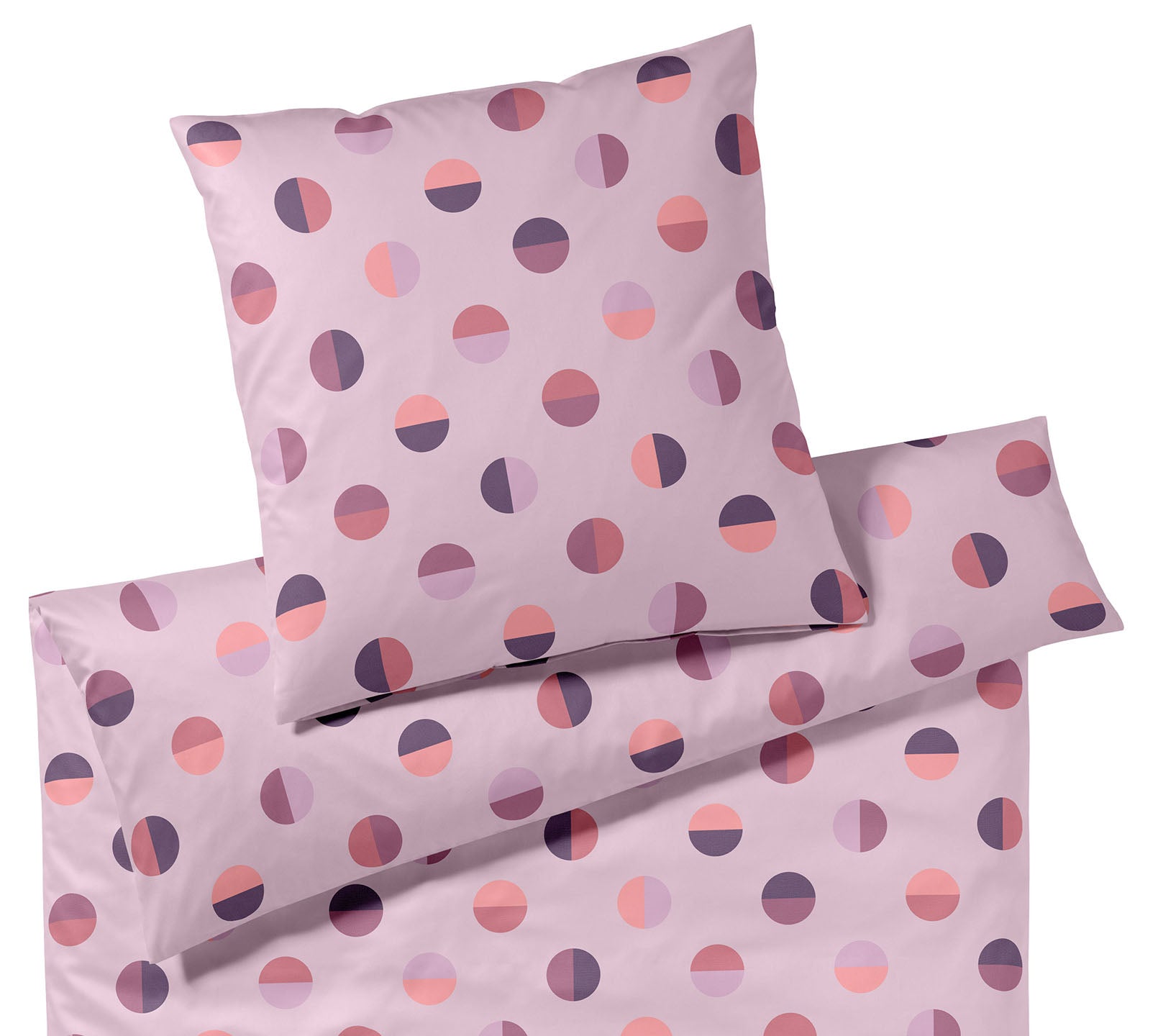 Jersey Bettwaesche Jockey in Rot Graphikmix Freisteller #farbe_Blush