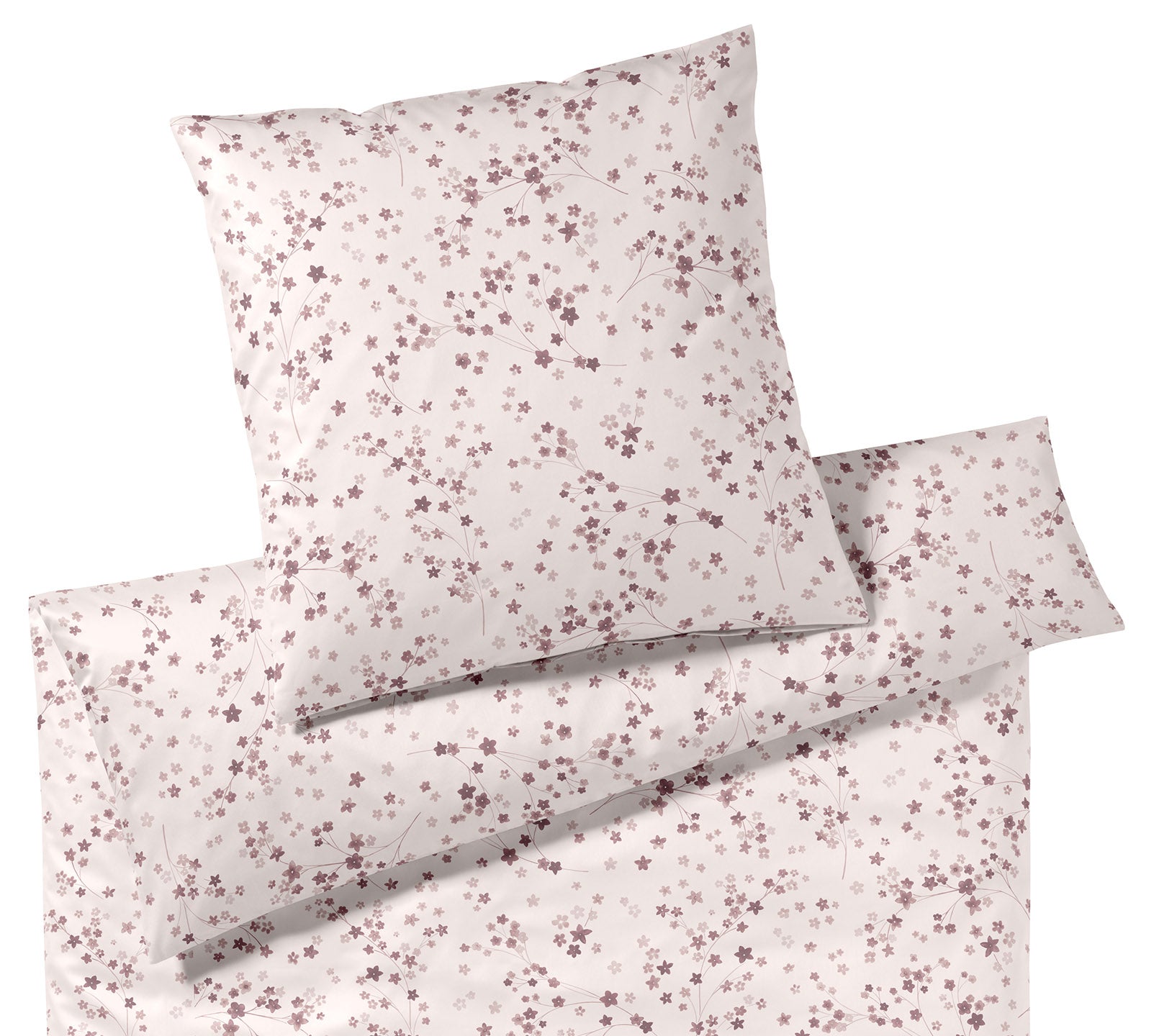 Jersey Bettwäsche Pretty in Rouge Blüten Freisteller #farbe_Pretty Rouge