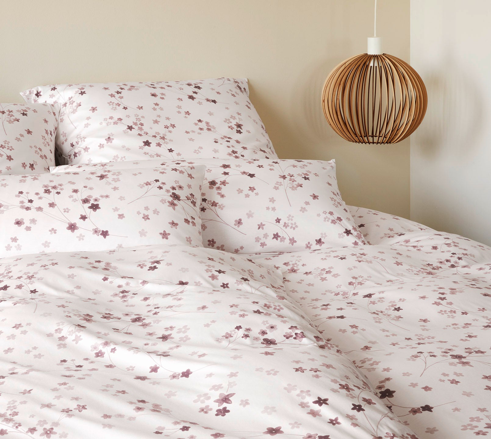 Jersey Bettwäsche Pretty in Rouge Blüten Schlafzimmer #farbe_Pretty Rouge