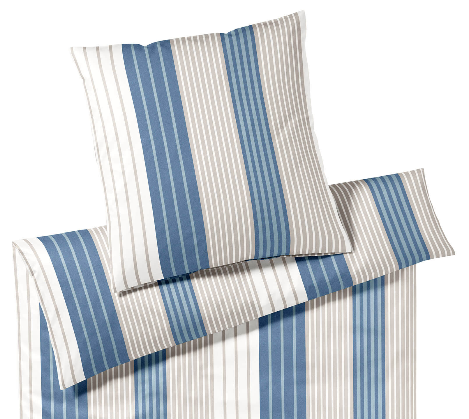 Jersey Bettwäsche Range in Dunkelblau Streifen Freisteller #farbe_Range Dunkelblau