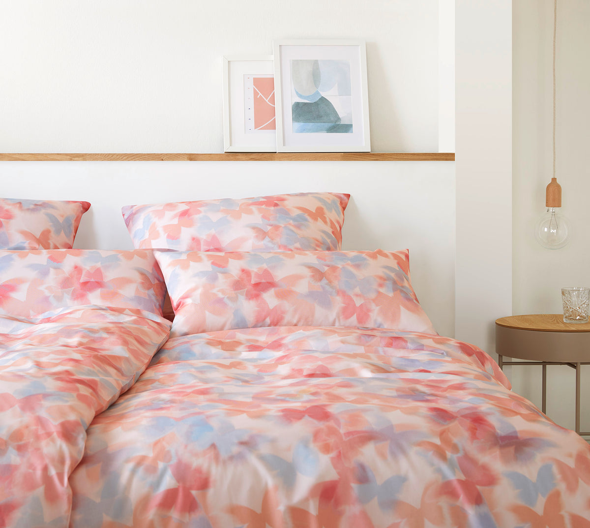 Jersey Schmetterling Bettwäsche Lucid Jersey in Pfirsich Rose Schmetterlinge Schlafzimmer #farbe_Lucid Pfirsich Rosé