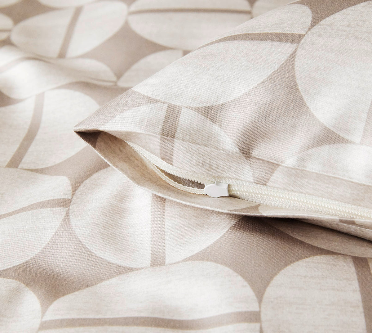 Jersey Bettwäsche Soho Jersey in Sand Kuller Reißverschluss #farbe_Soho Jersey Sand