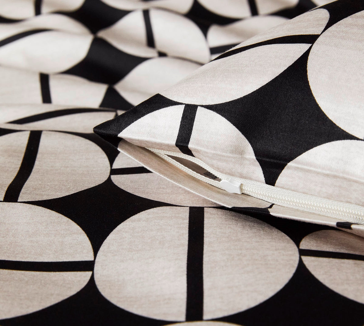 Jersey Bettwäsche Soho Jersey in Graphit Kuller Reißverschluss #farbe_Soho Jersey Graphit