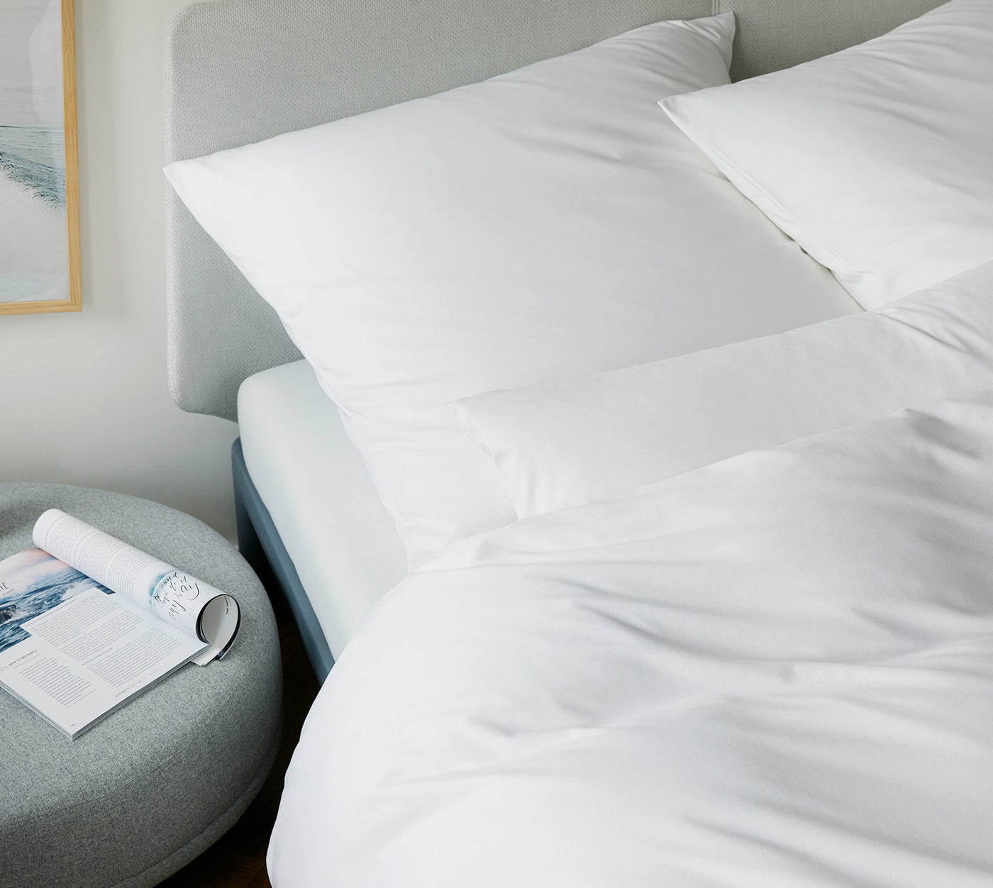 Jersey Bettwaesche Solid Jersey in Weiss Uni Schlafzimmer #farbe_Weiss