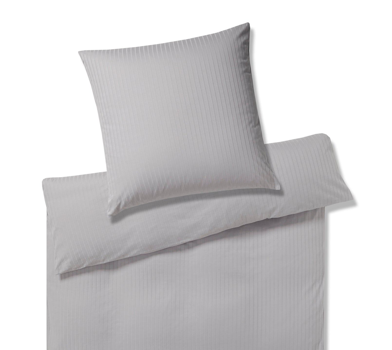 Jersey Bettwaesche Solid Stripe Jersey in Greige Streifen Freisteller #farbe_Solid Stripe Greige