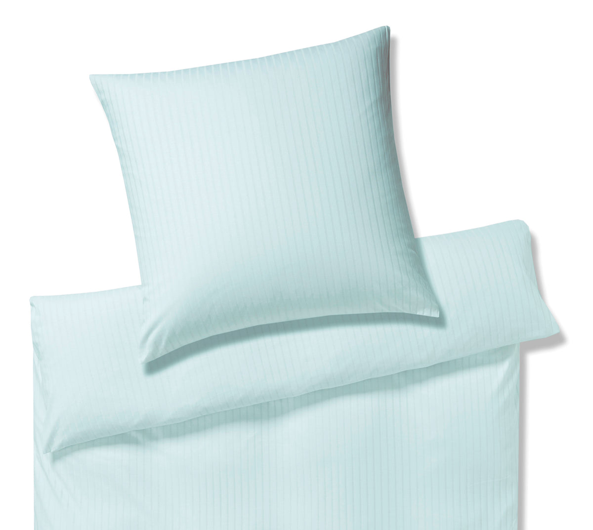 Jersey Bettwaesche Solid Stripe Jersey in Mint Streifen Freisteller #farbe_Solid Stripe Mint