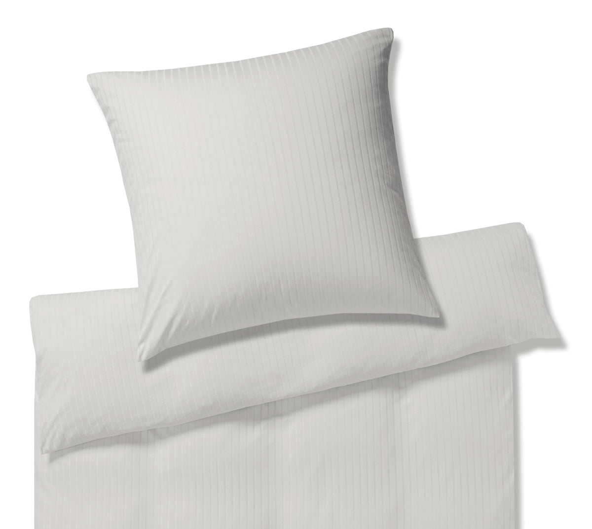 Jersey Bettwaesche Solid Stripe Jersey in Wollweiss Streifen Freisteller #farbe_Solid Stripe Wollweiß