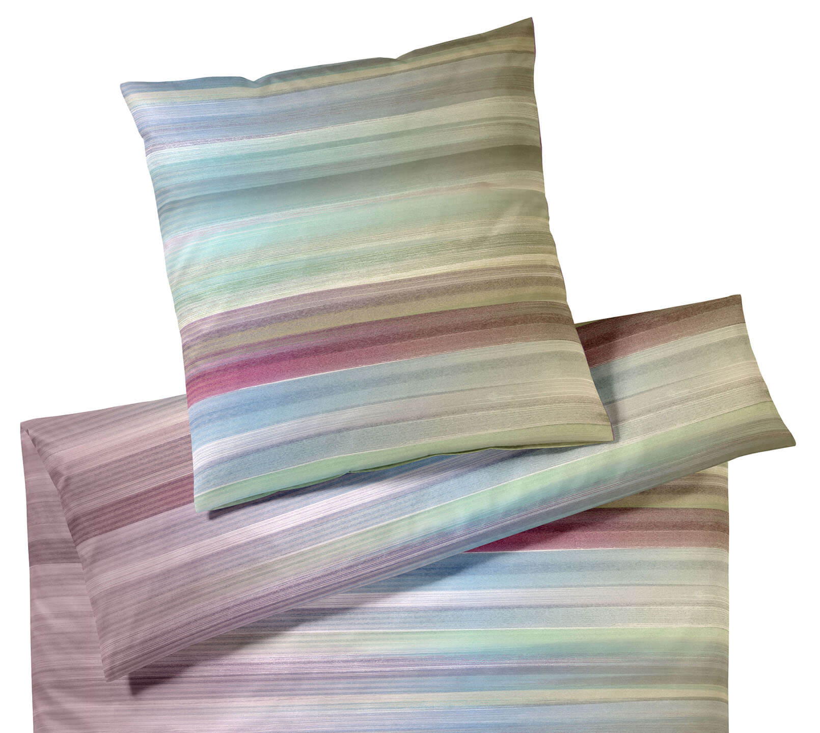 Jersey Bettwäsche Swoosh in Pastell Streifen Freisteller #farbe_Swoosh Pastell