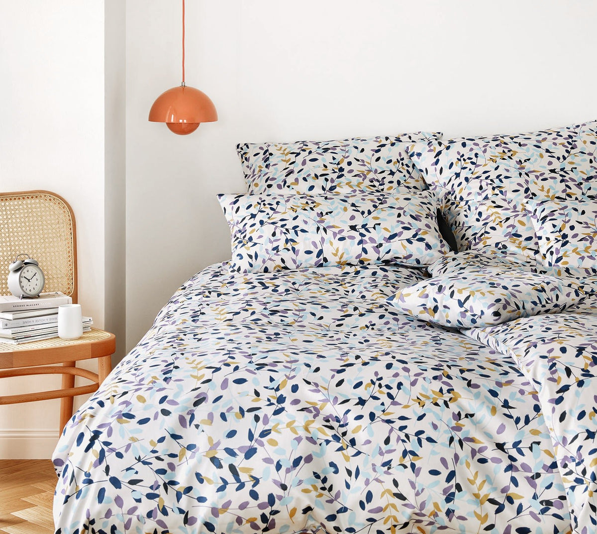 Jersey Bettwäsche Visible Jersey in Flieder Blätter Schlafzimmer #farbe_Visible Flieder #farbe_Visible Minze