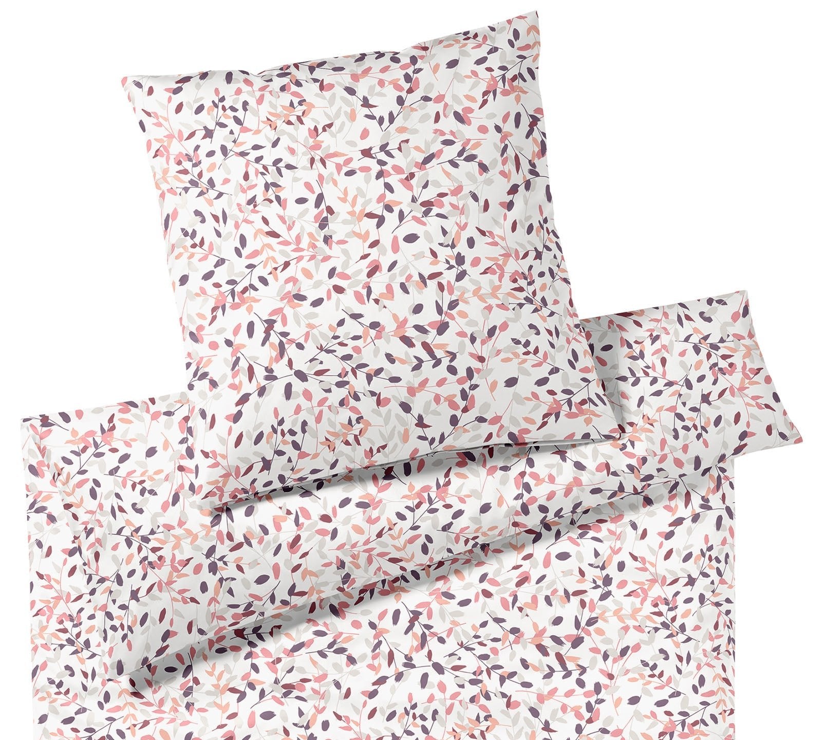 Jersey Bettwäsche Visible Jersey in Pfirsich Blätter Freisteller #farbe_Visible Pfirsich #farbe_Visible Pfirsich