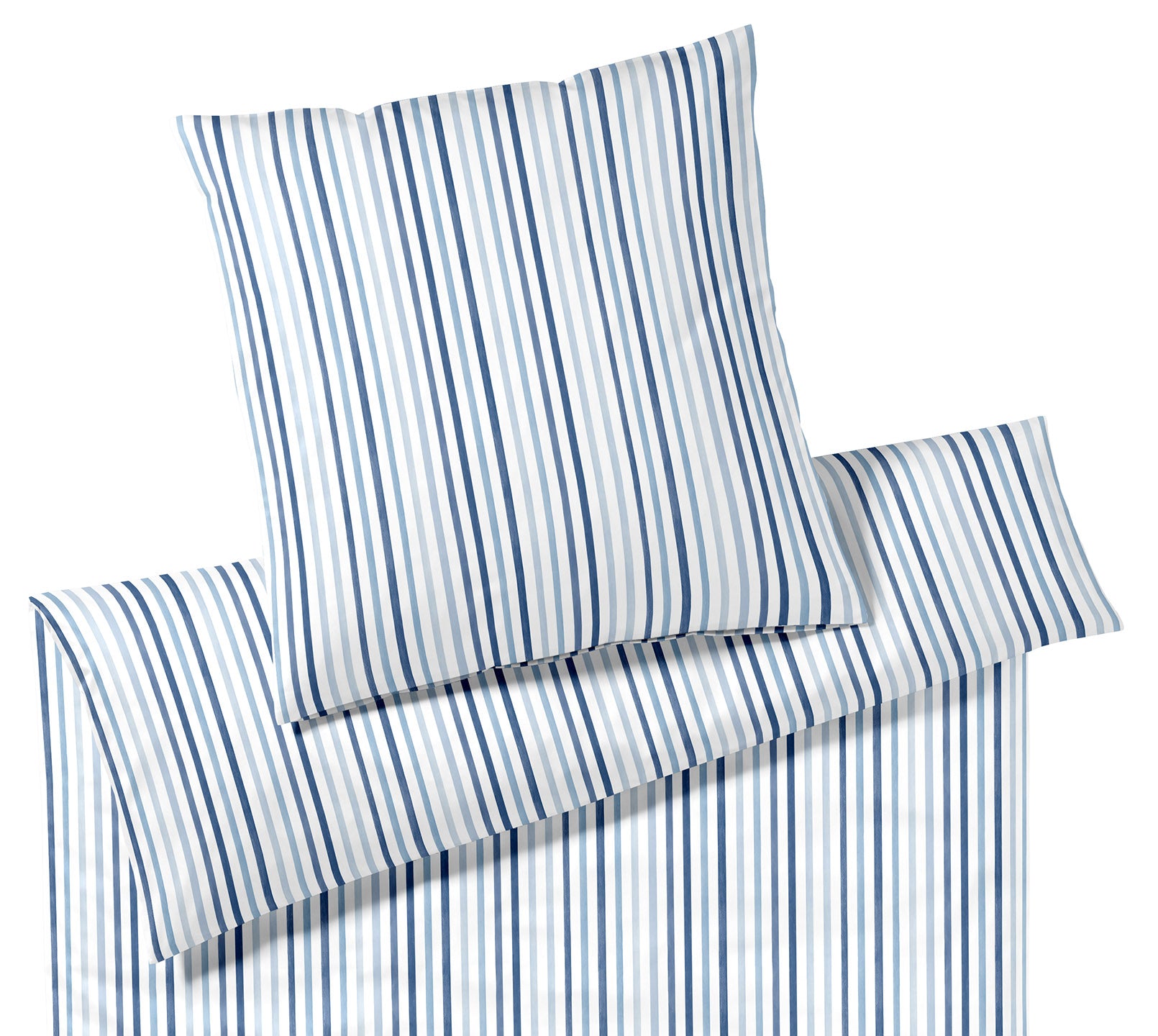 Jersey Bettwäsche Waterstripe in Bleu Streifen Freisteller #farbe_Waterstripe Bleu