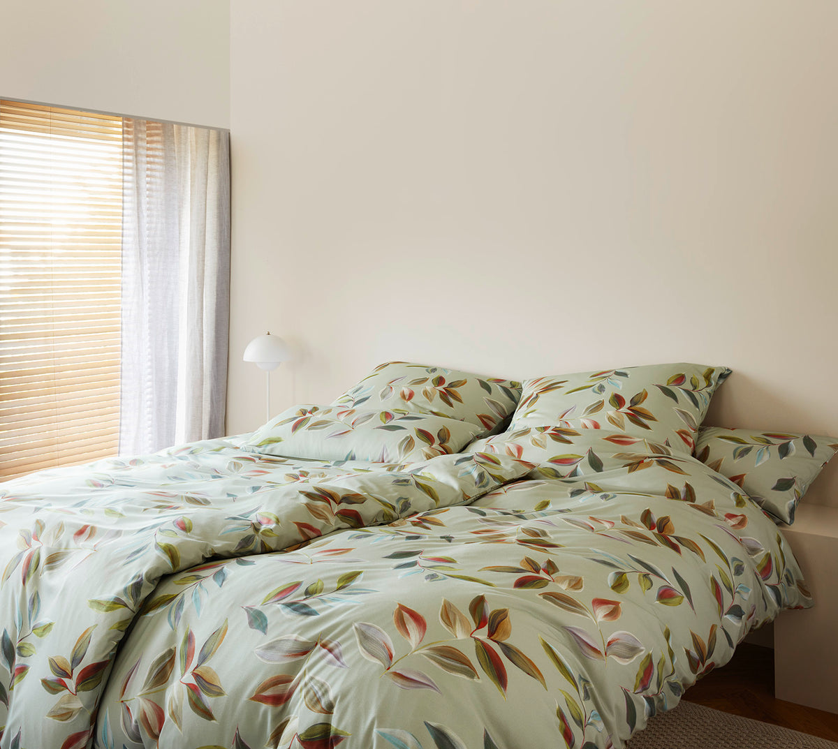 Jersey Bettwäsche Wave in Salbei Blätter Reißverschluss #farbe_Wave Salbei