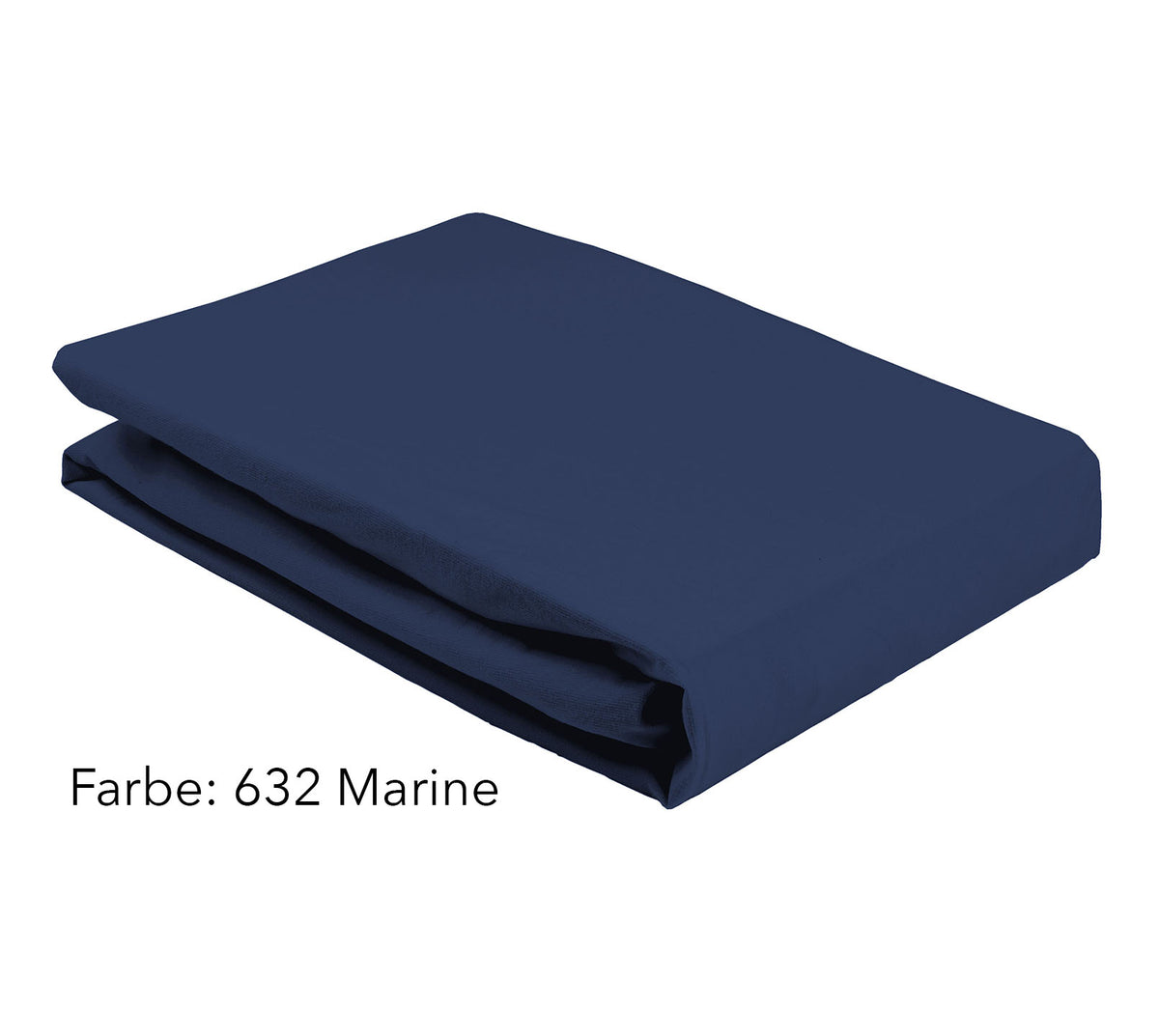 Jersey Spannbettlaken Premium Unizwirn in Marine Stapel #farbe_Marine